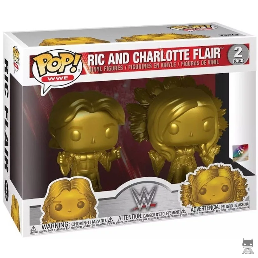 Figurine Funko POP Ric & Charlotte Flair (Or) avec boîte