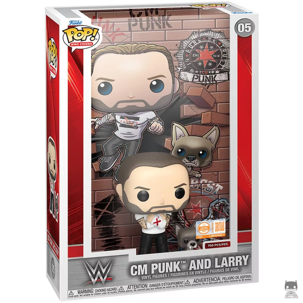 Figurine Funko POP CM Punk et Larry (Poster) avec boîte