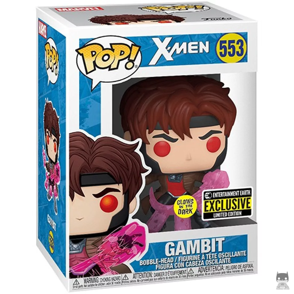 Figurine Funko POP Gambit avec des cartes (Translucent) avec boîte