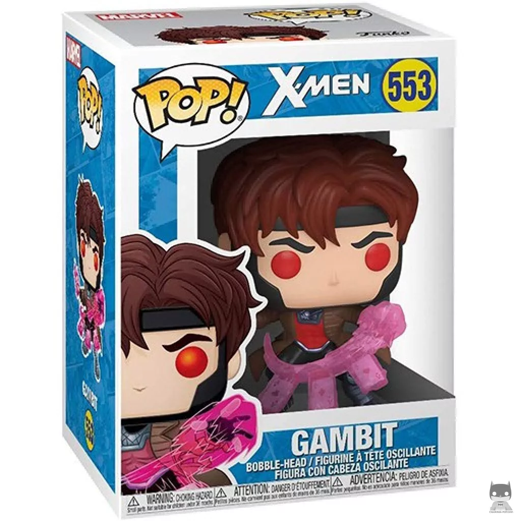 Figurine Funko POP Gambit avec des cartes avec boîte