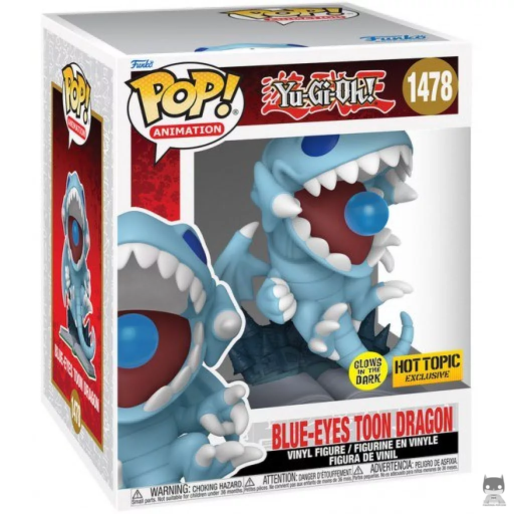 Figurine Funko POP Dragon Toon aux Yeux Bleus  (Glow in the Dark & Supersized) avec boîte