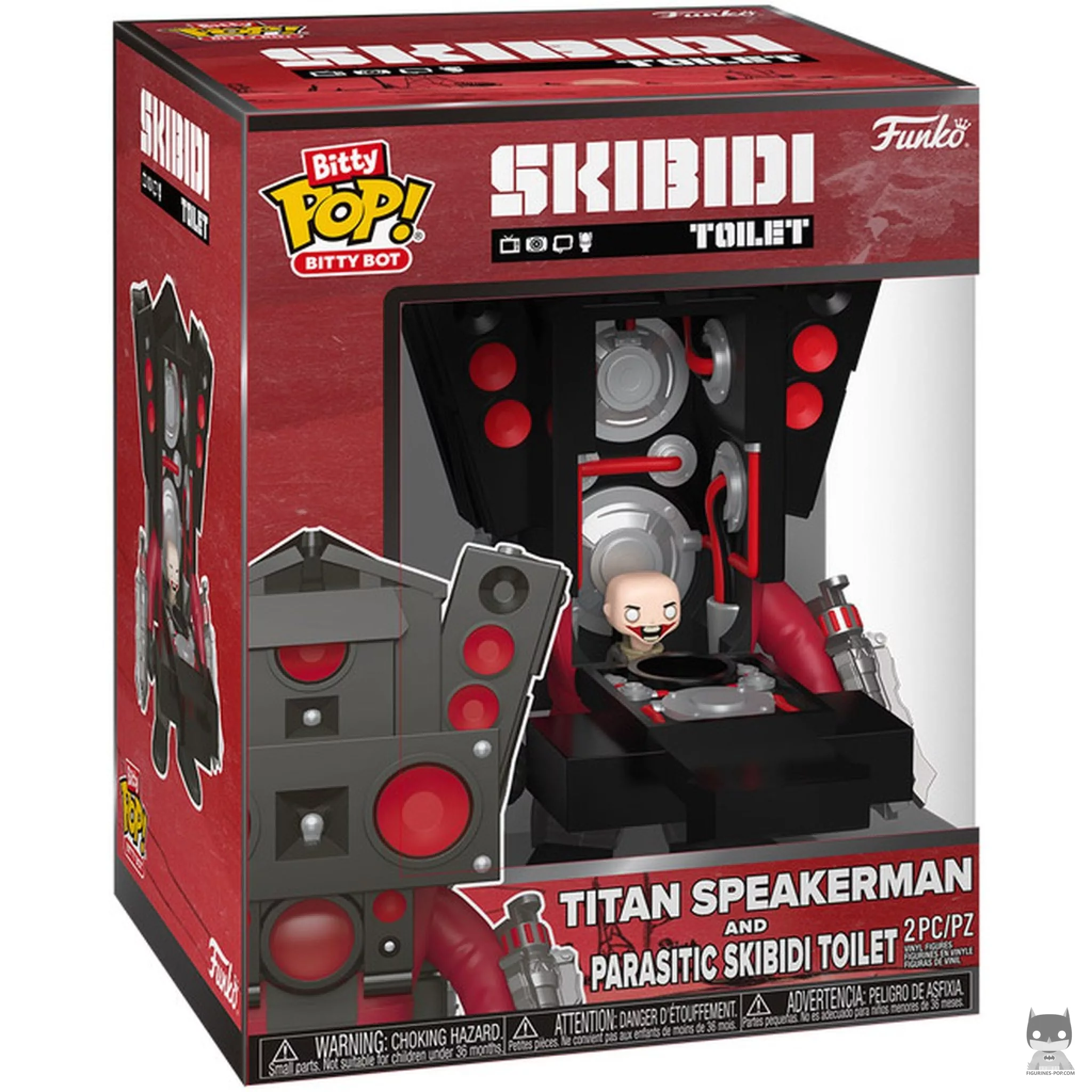 Figurine Funko POP Titan Speakerman et Parasitic Skibidi Toilet avec boîte