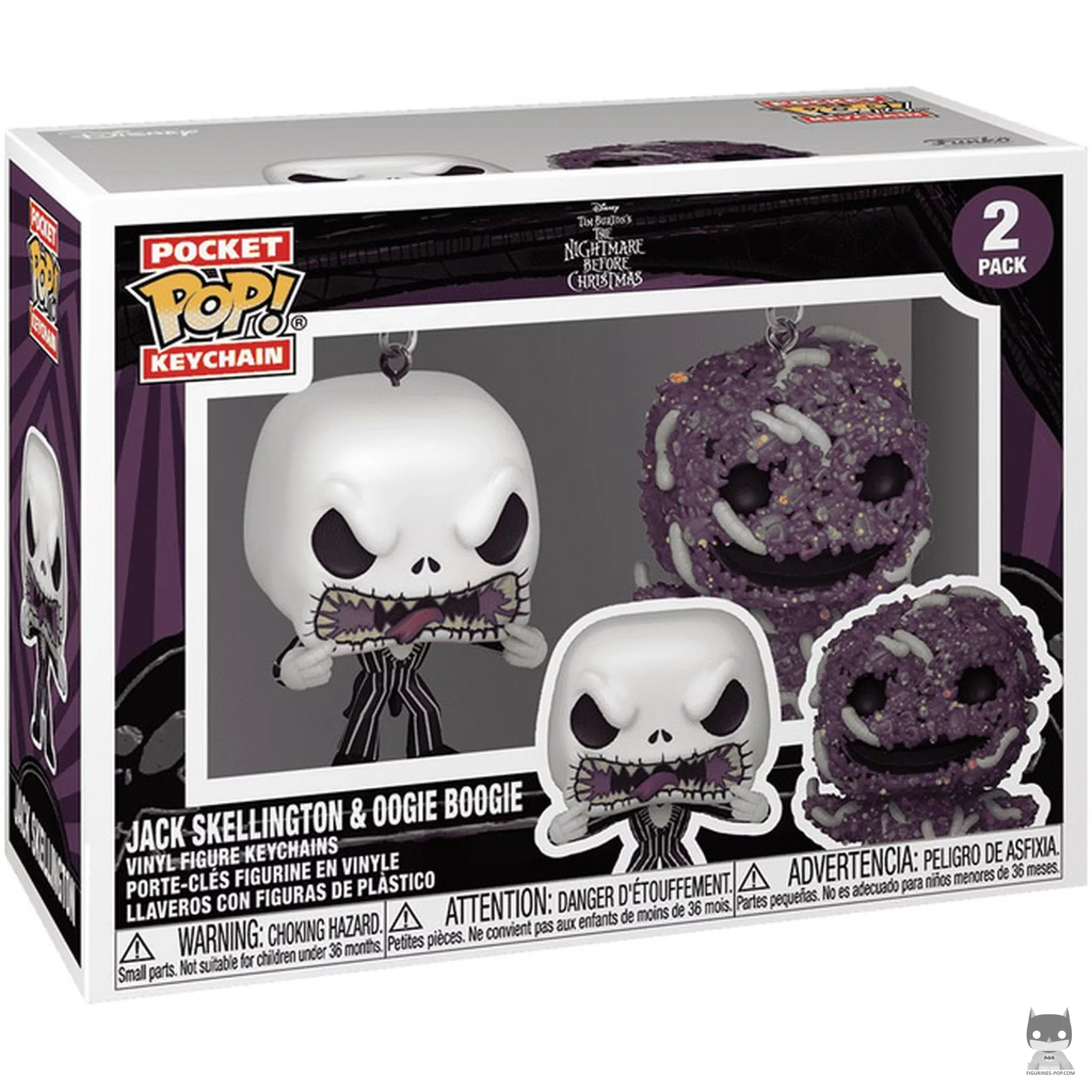 Figurine Funko POP Jack Skellington et Oogie Boogie avec boîte