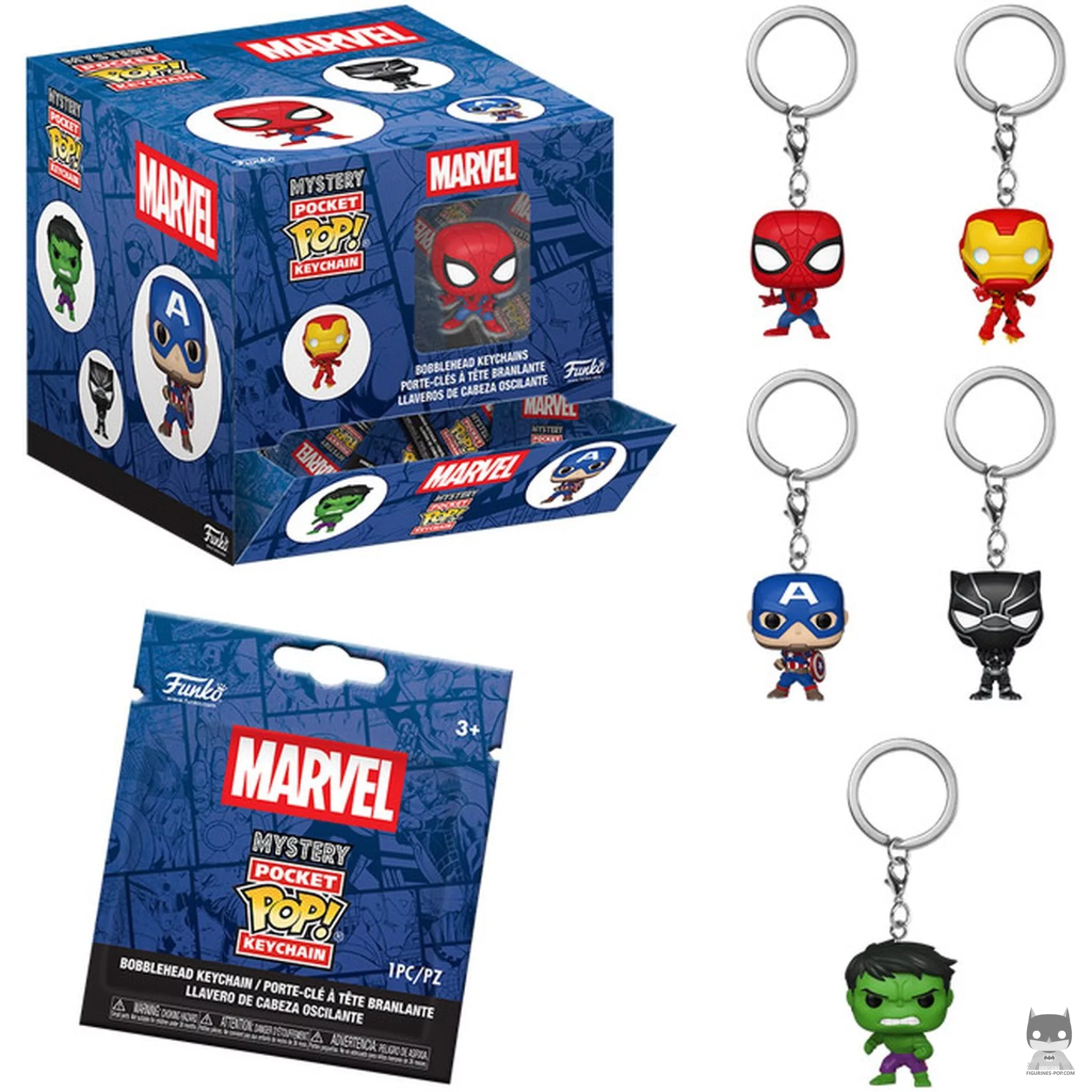 Figurine Funko POP Boîte mystère Marvel avec boîte