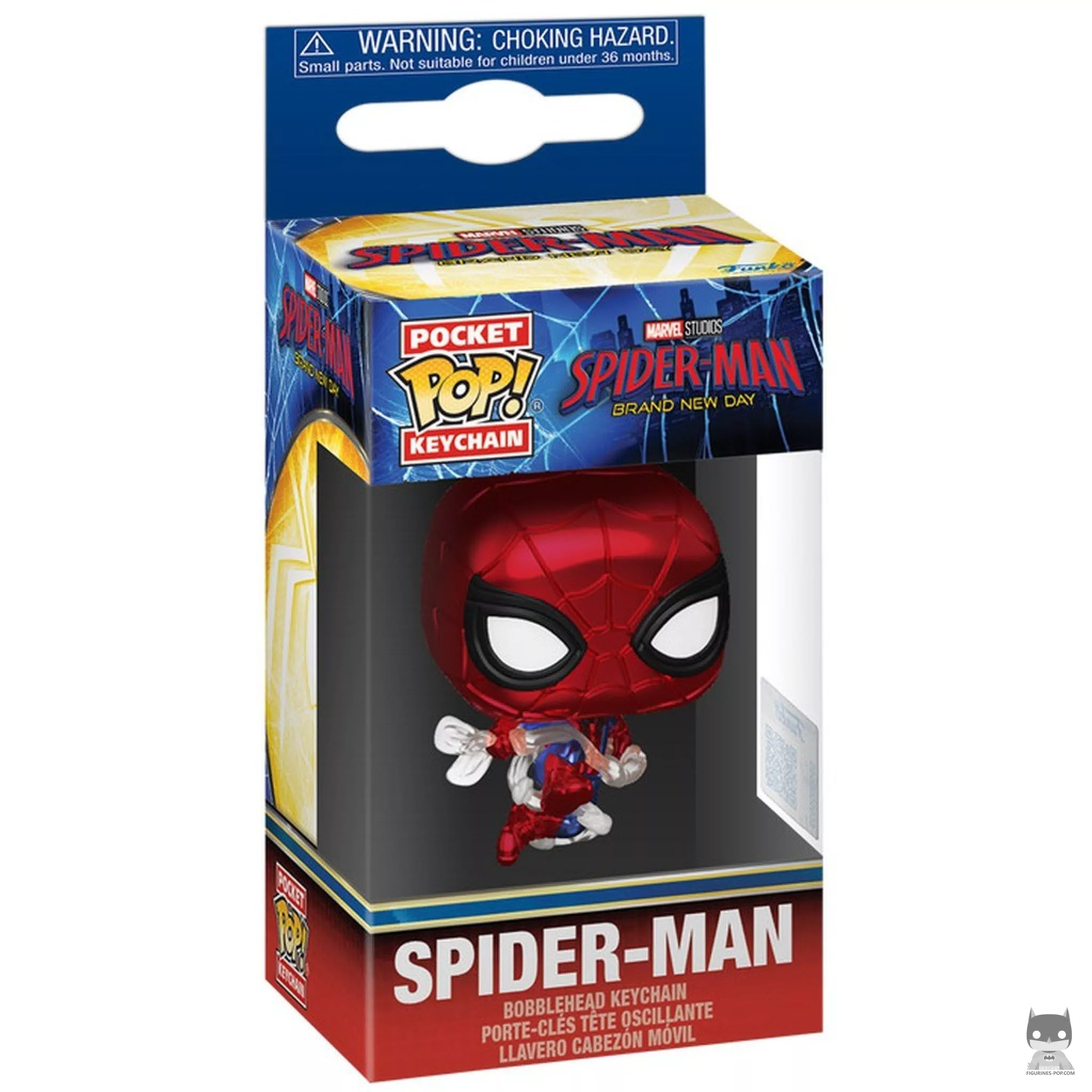 Figurine Funko POP Spider-Man (Métallique) avec boîte