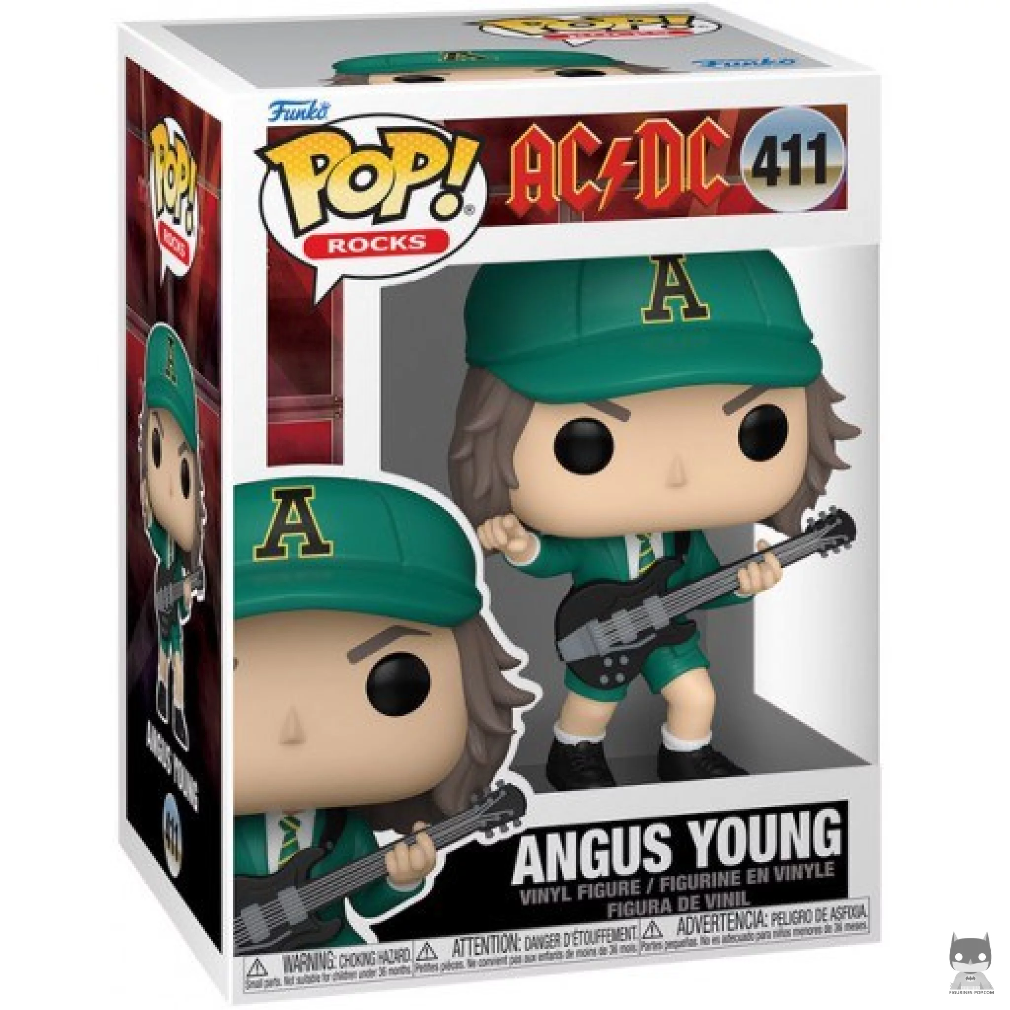 Figurine Funko POP Angus Young (Tenue Verte) avec boîte