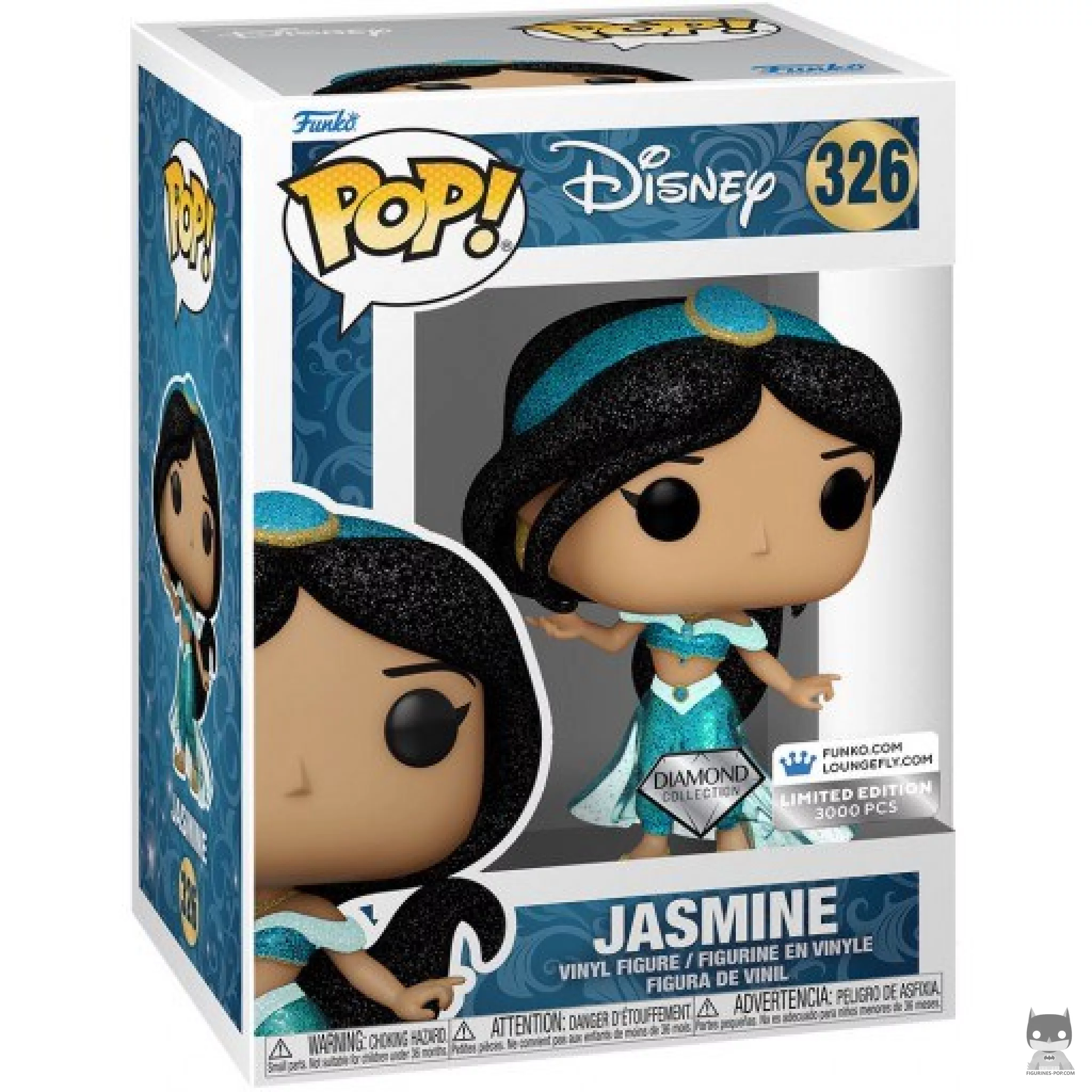 Figurine Funko POP Jasmine (Diamond Glitter) avec boîte