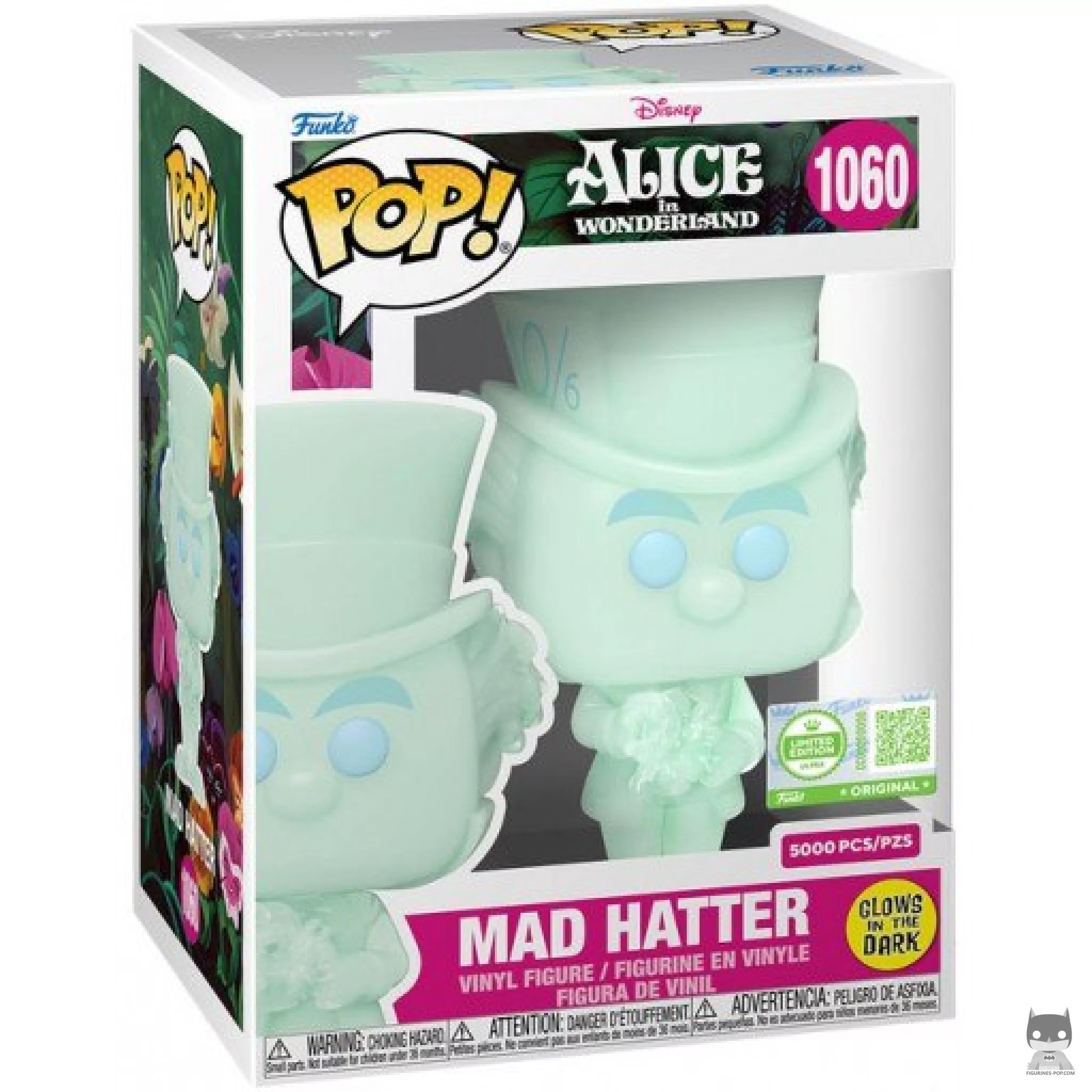 Figurine Funko POP Chapelier Fou (Glow in the Dark) avec boîte