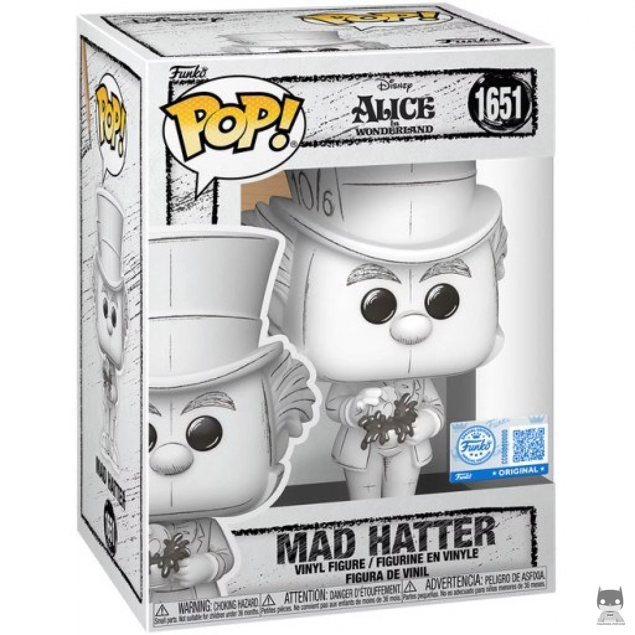 Figurine Funko POP Chapelier Fou (Sketched) avec boîte