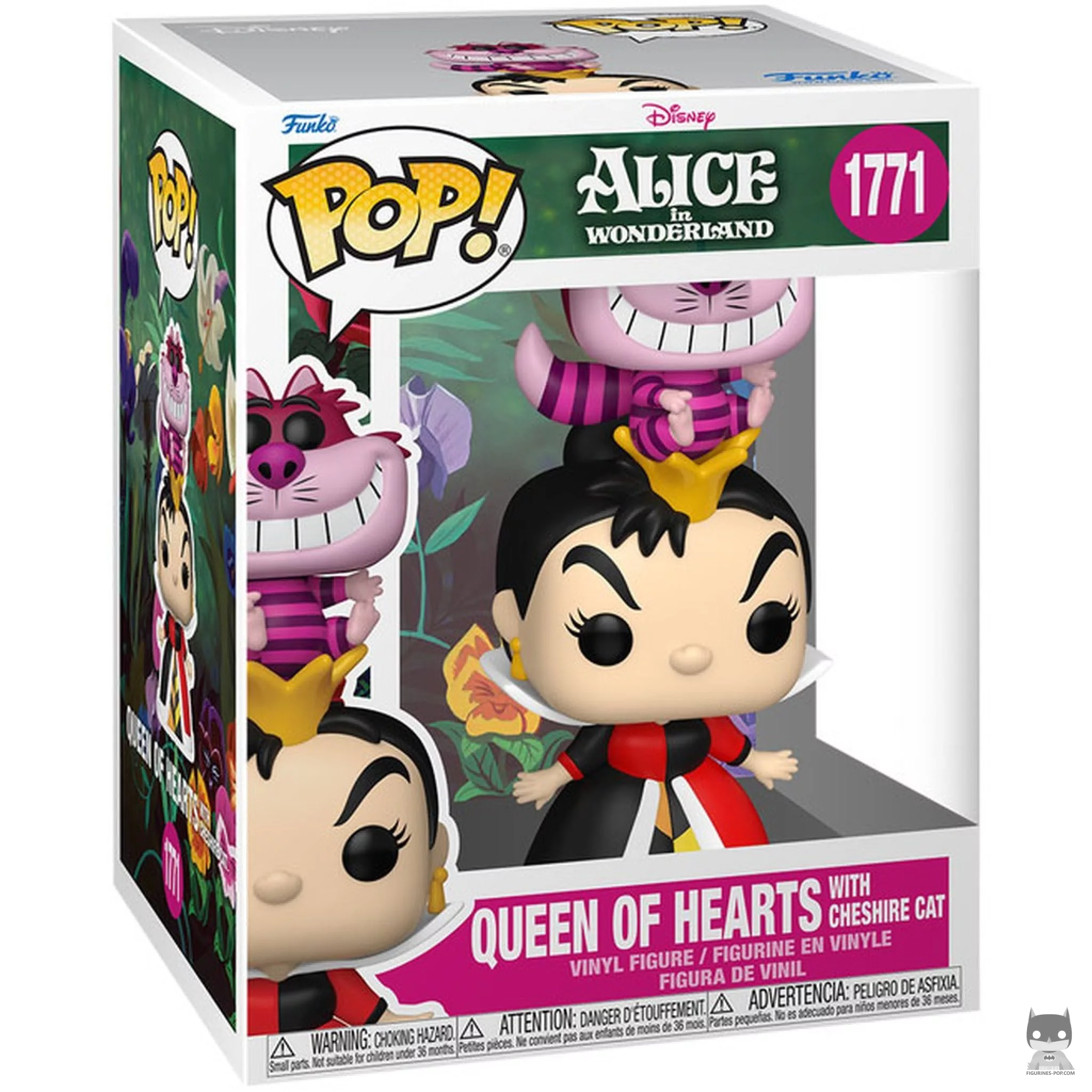 Figurine Funko POP Reine de Cœur avec Chat du Cheshire avec boîte