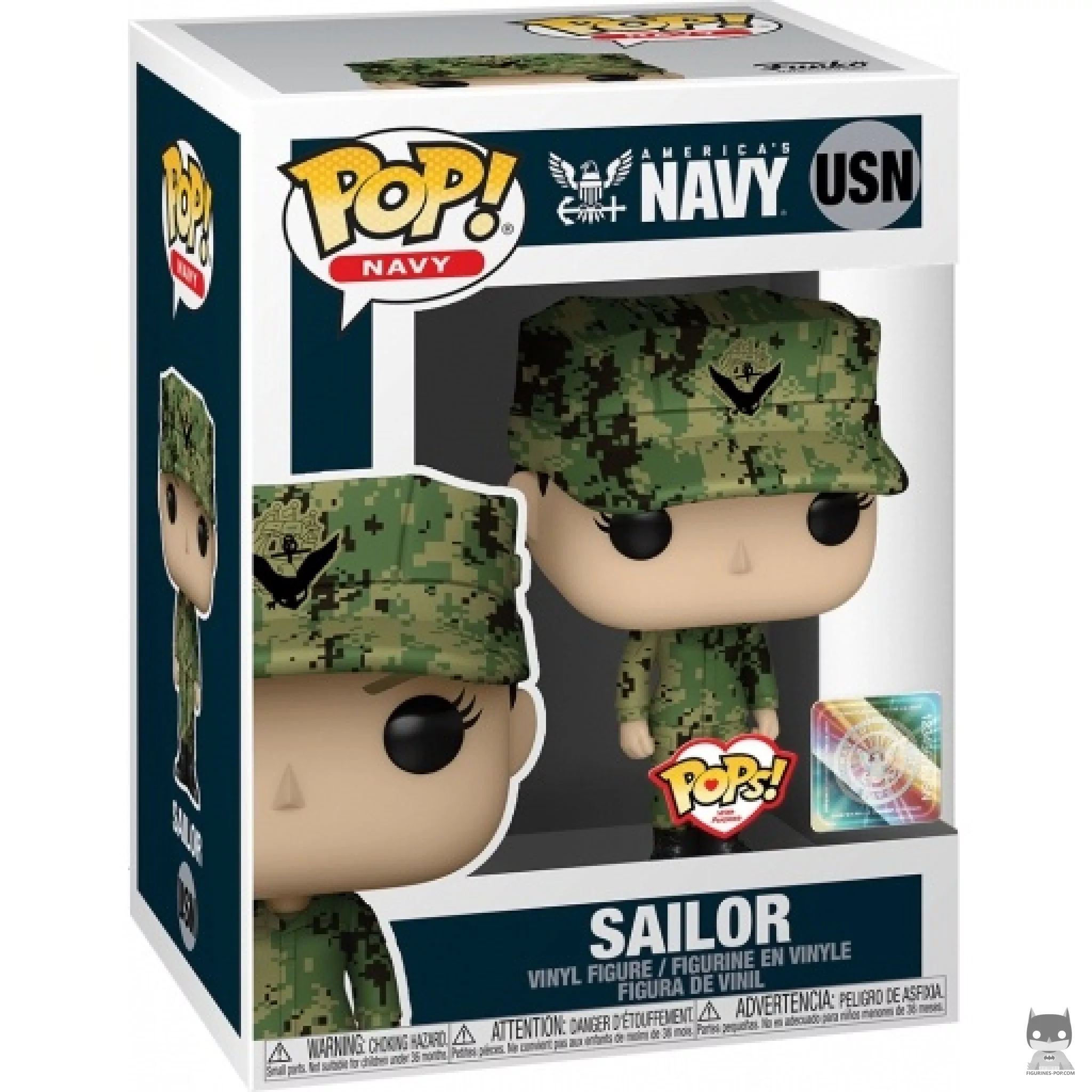 Figurine Funko POP Marin de la Navy Américaine Femme (Caucasien) avec boîte