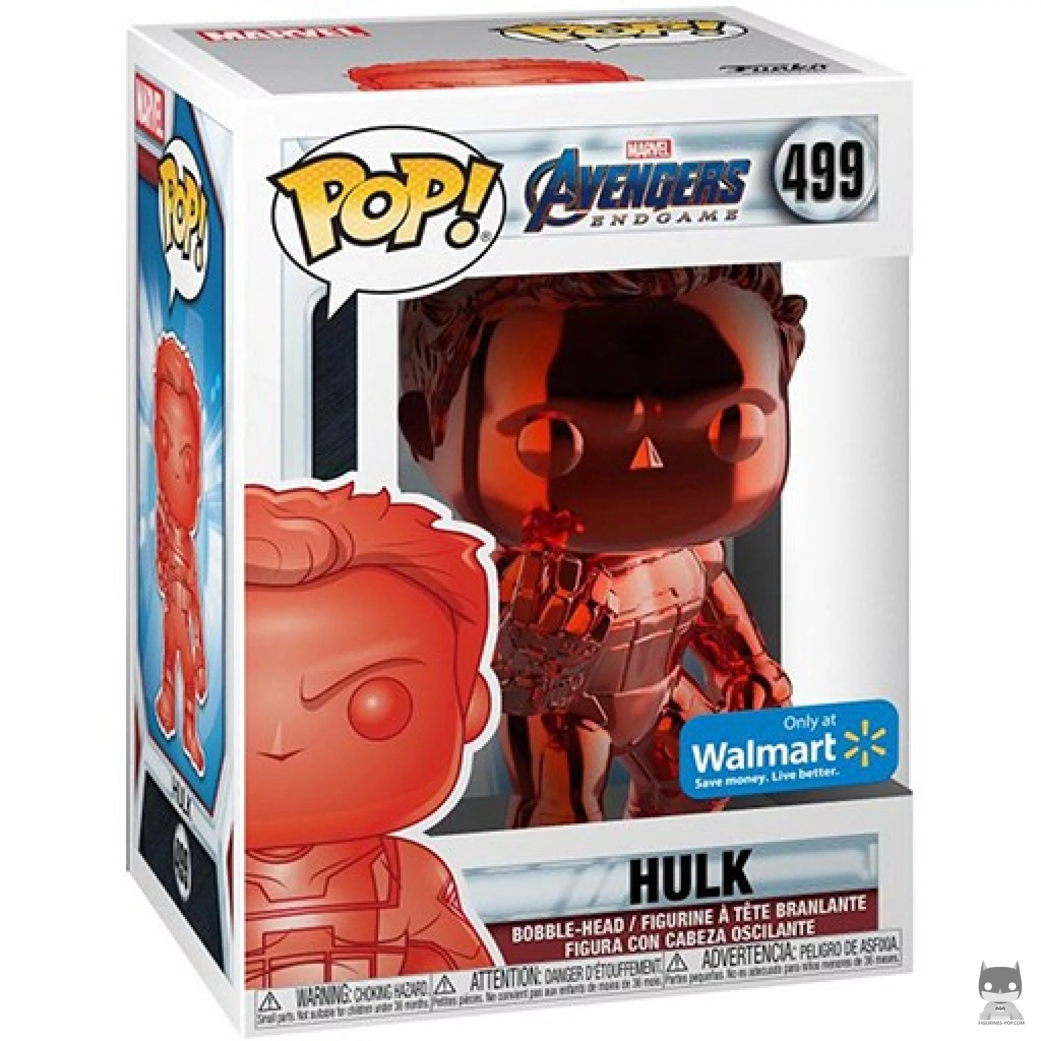 Figurine Funko POP Hulk (Rouge & Chrome) avec boîte