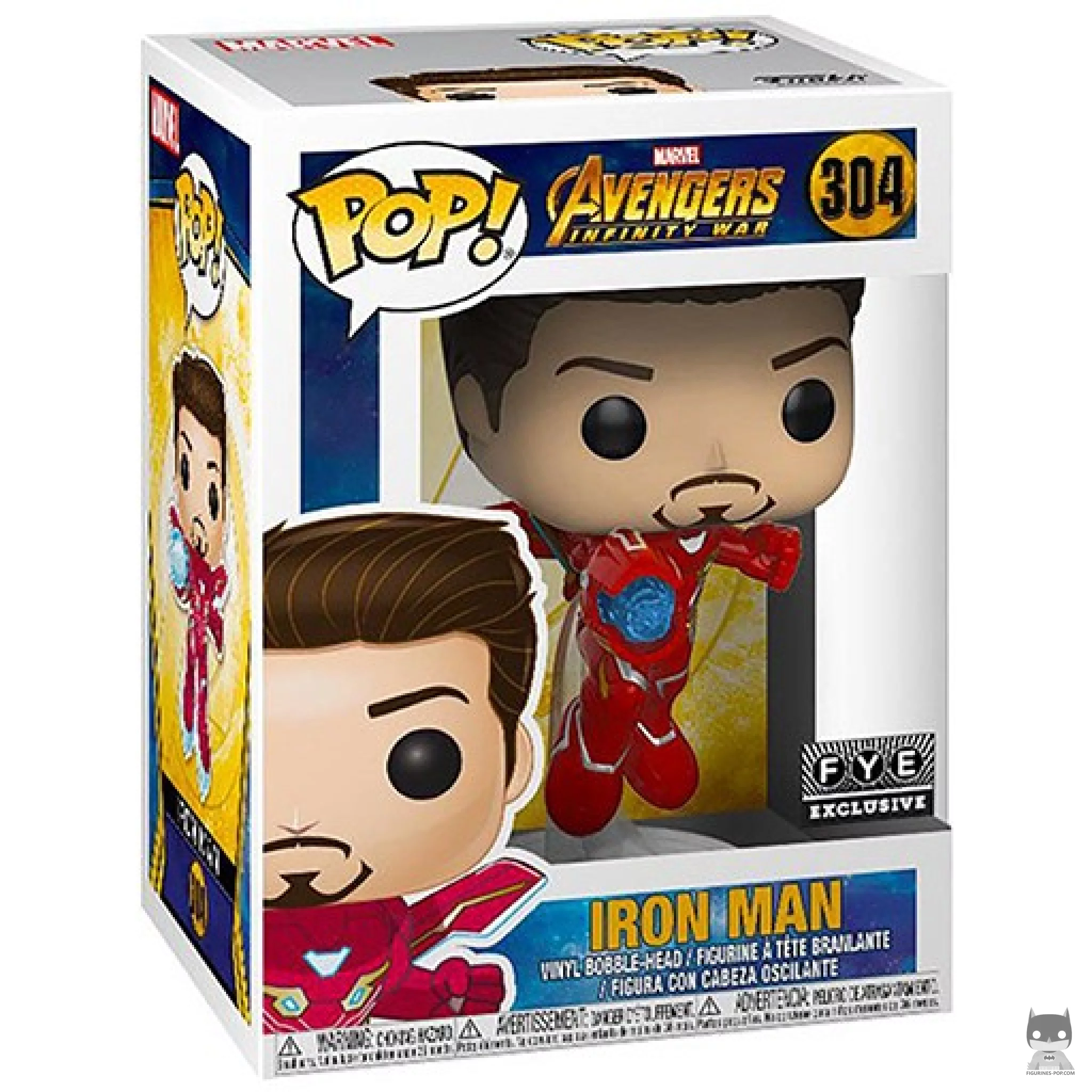 Figurine Funko POP Iron Man (Sans Masque) avec boîte