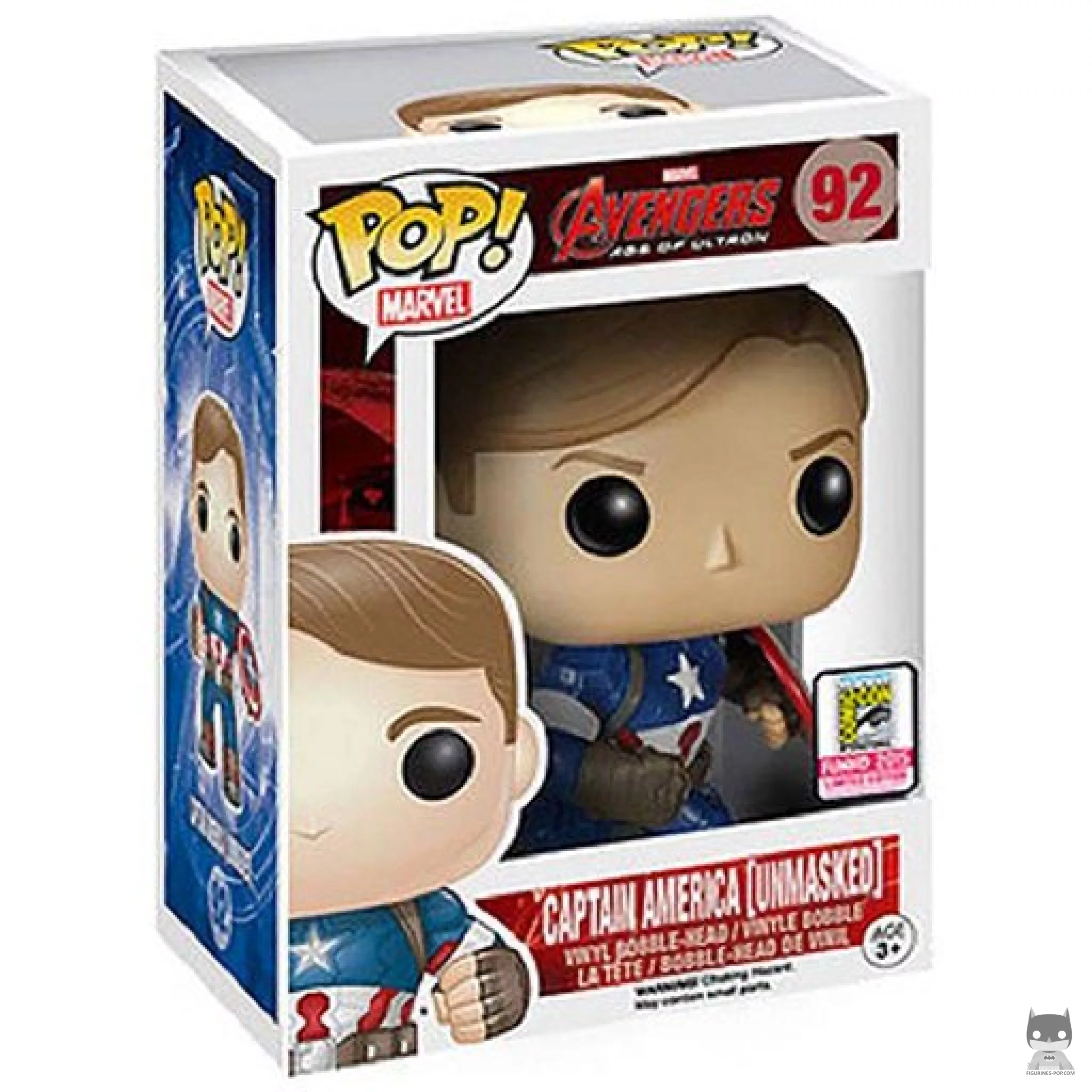 Figurine Funko POP Captain America (Sans Masque) avec boîte