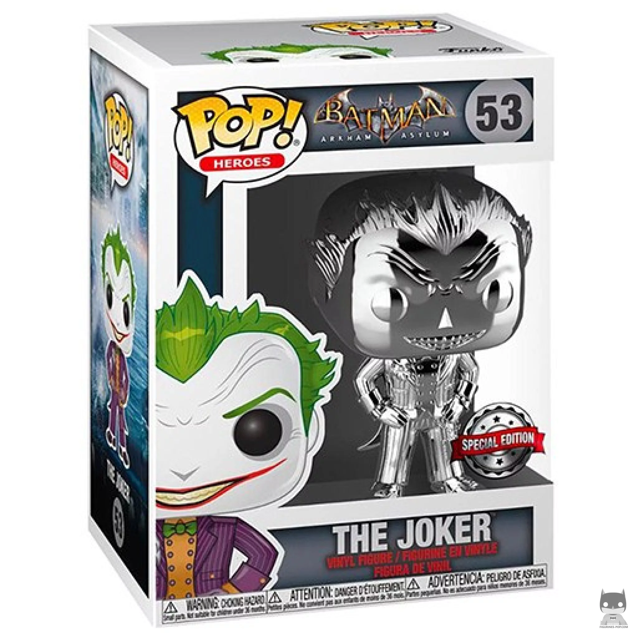 Figurine Funko POP Le Joker (Argent) avec boîte