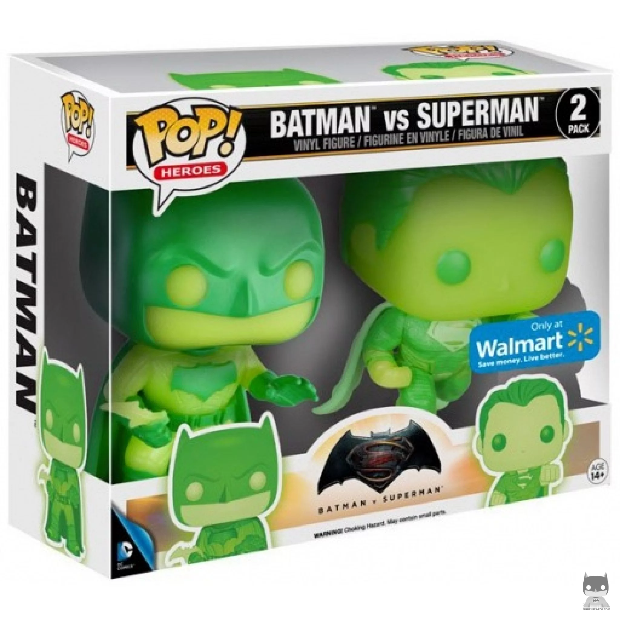 Figurine Funko POP Batman vs Superman (Glow in the Dark) avec boîte