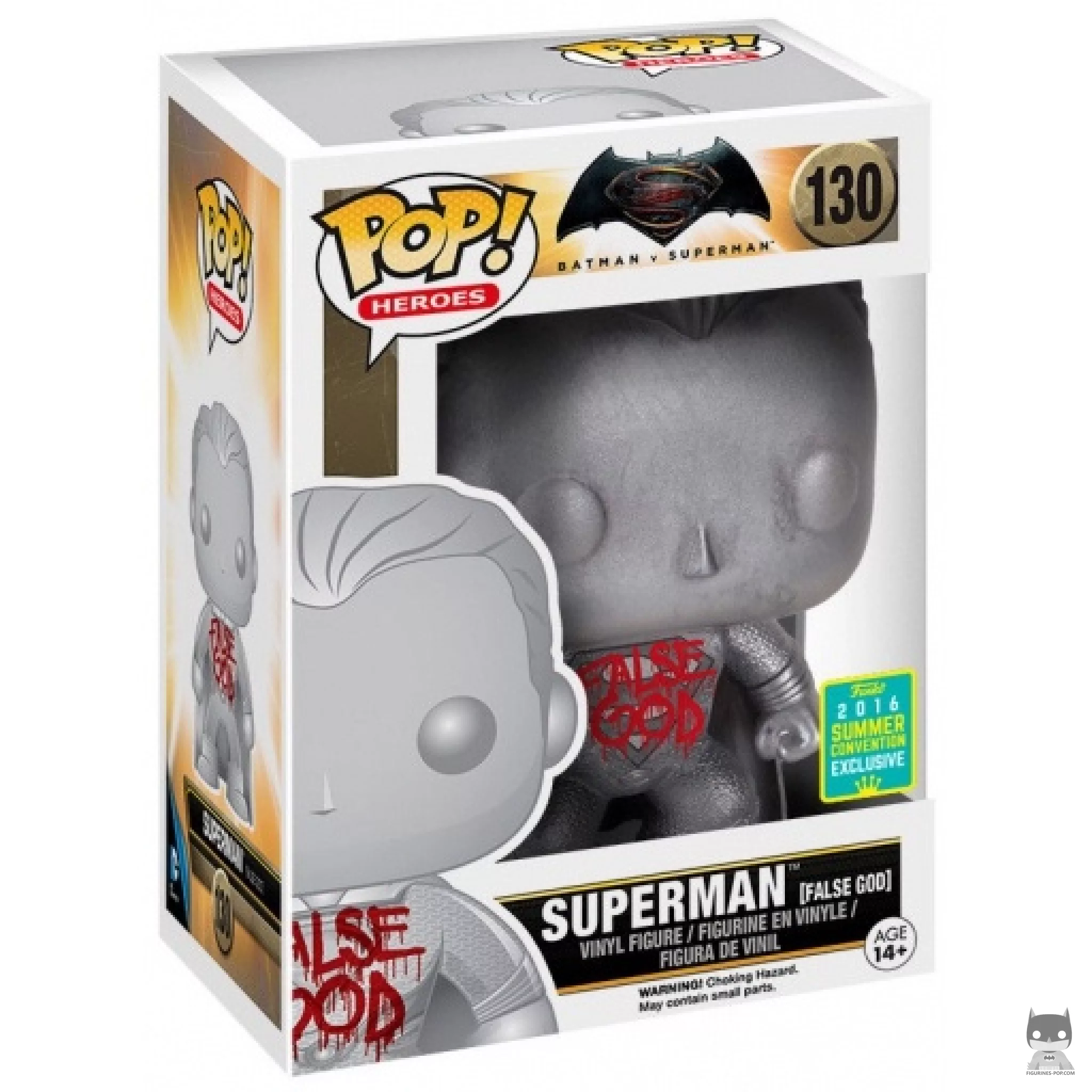 Figurine Funko POP Superman Faux Dieu (Metallic) avec boîte