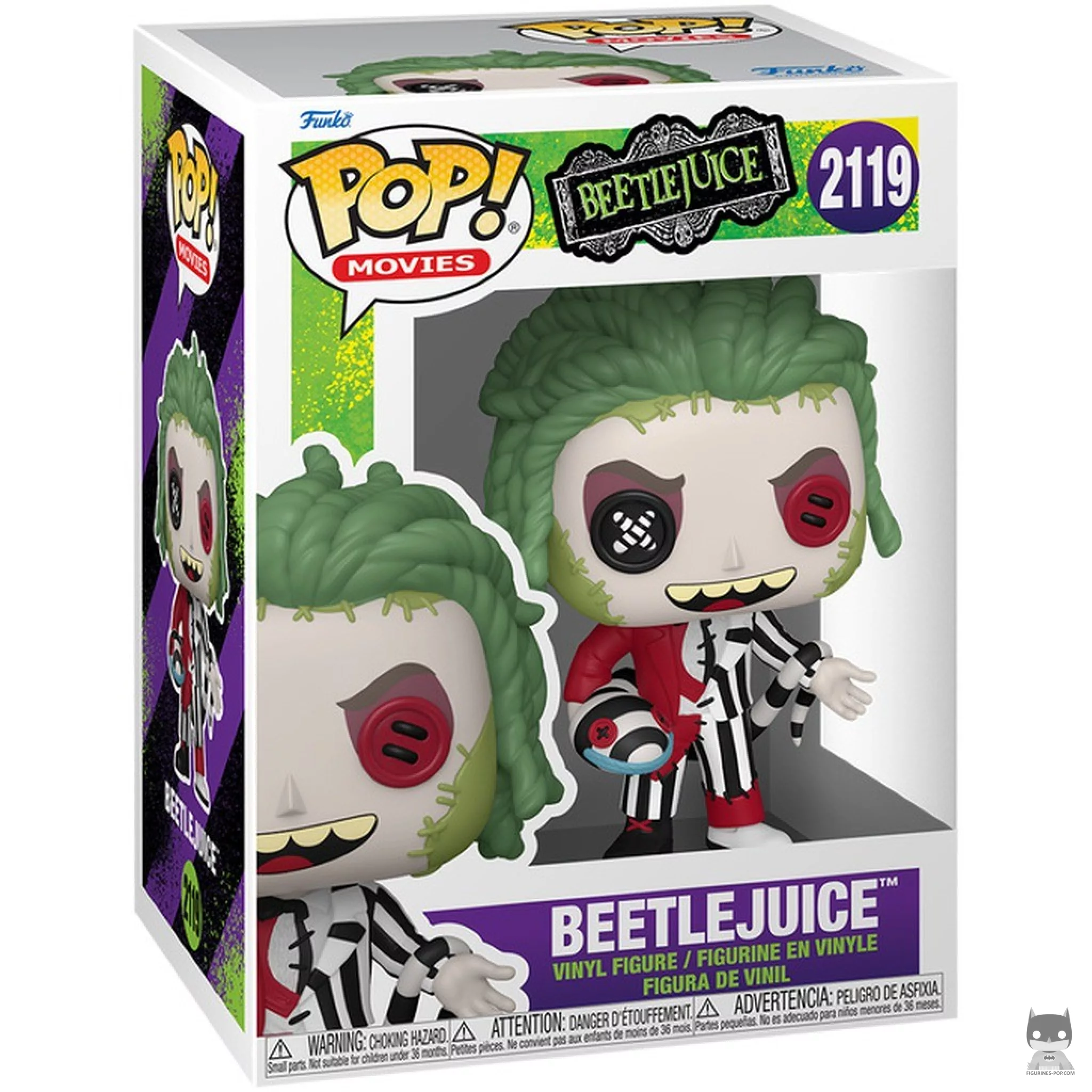 Figurine Funko POP Beetlejuice (Patchwork) avec boîte