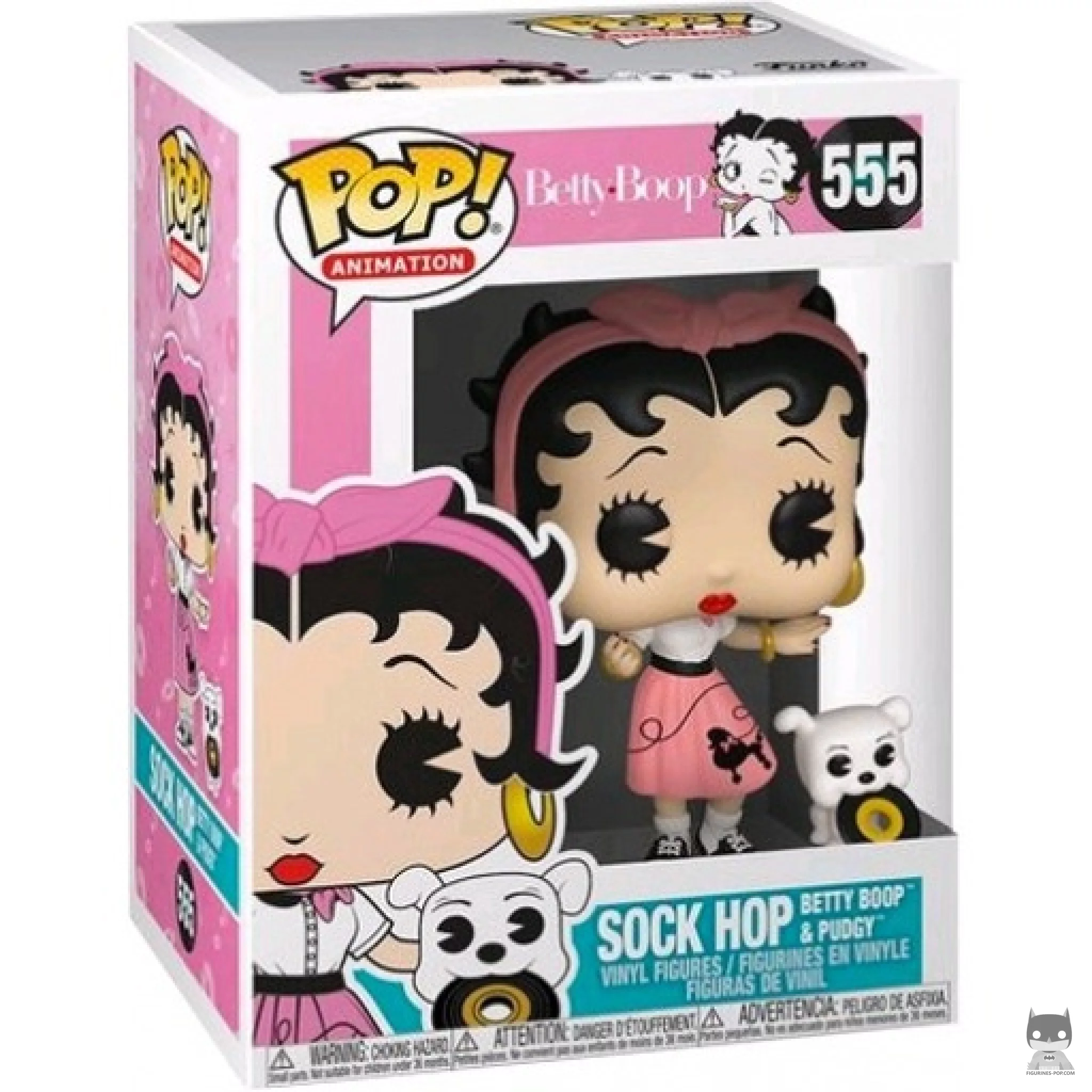 Figurine Funko POP Betty Boop Sock Hop & Pudgy avec boîte