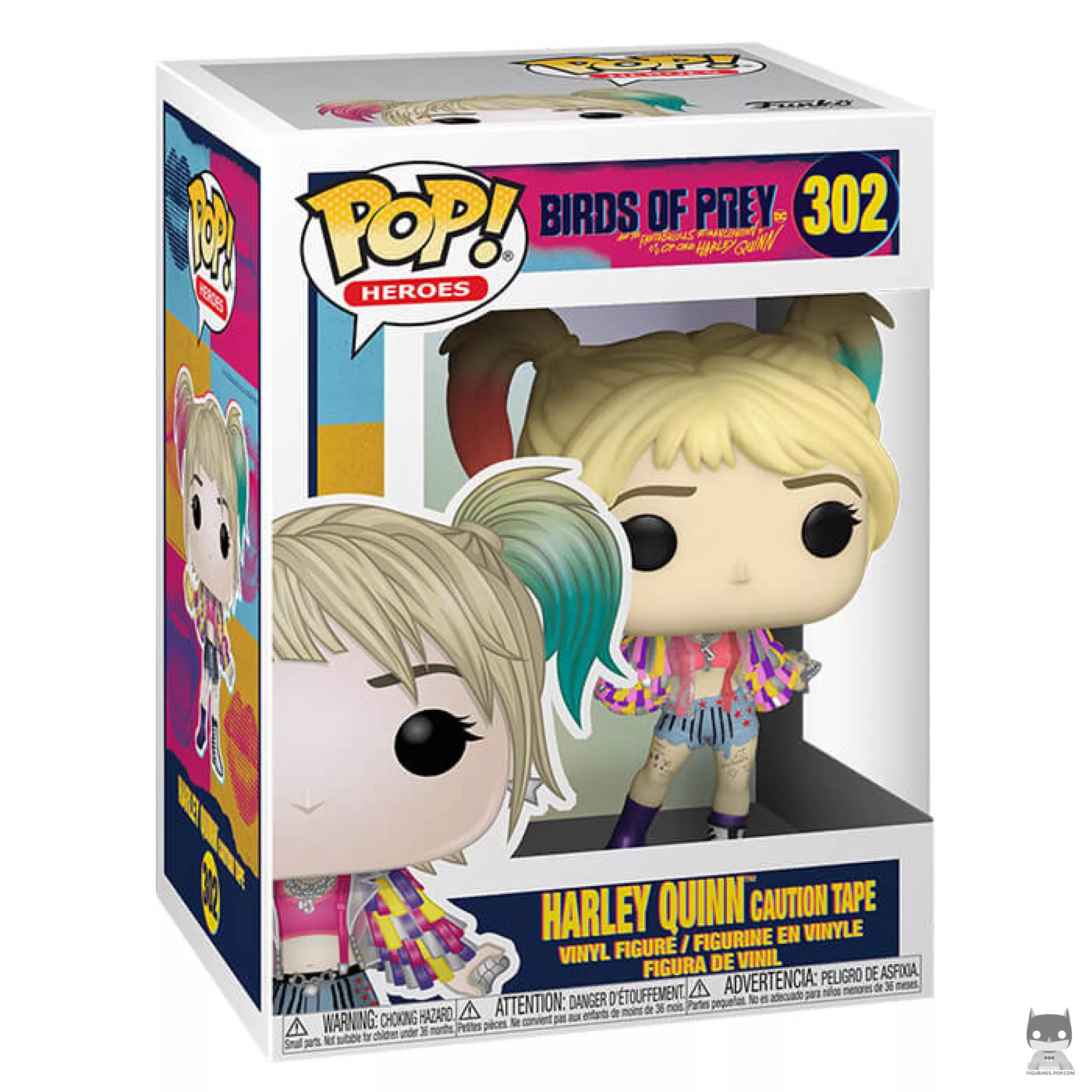 Figurine Funko POP Harley Quinn avec un ruban de scotch avec boîte