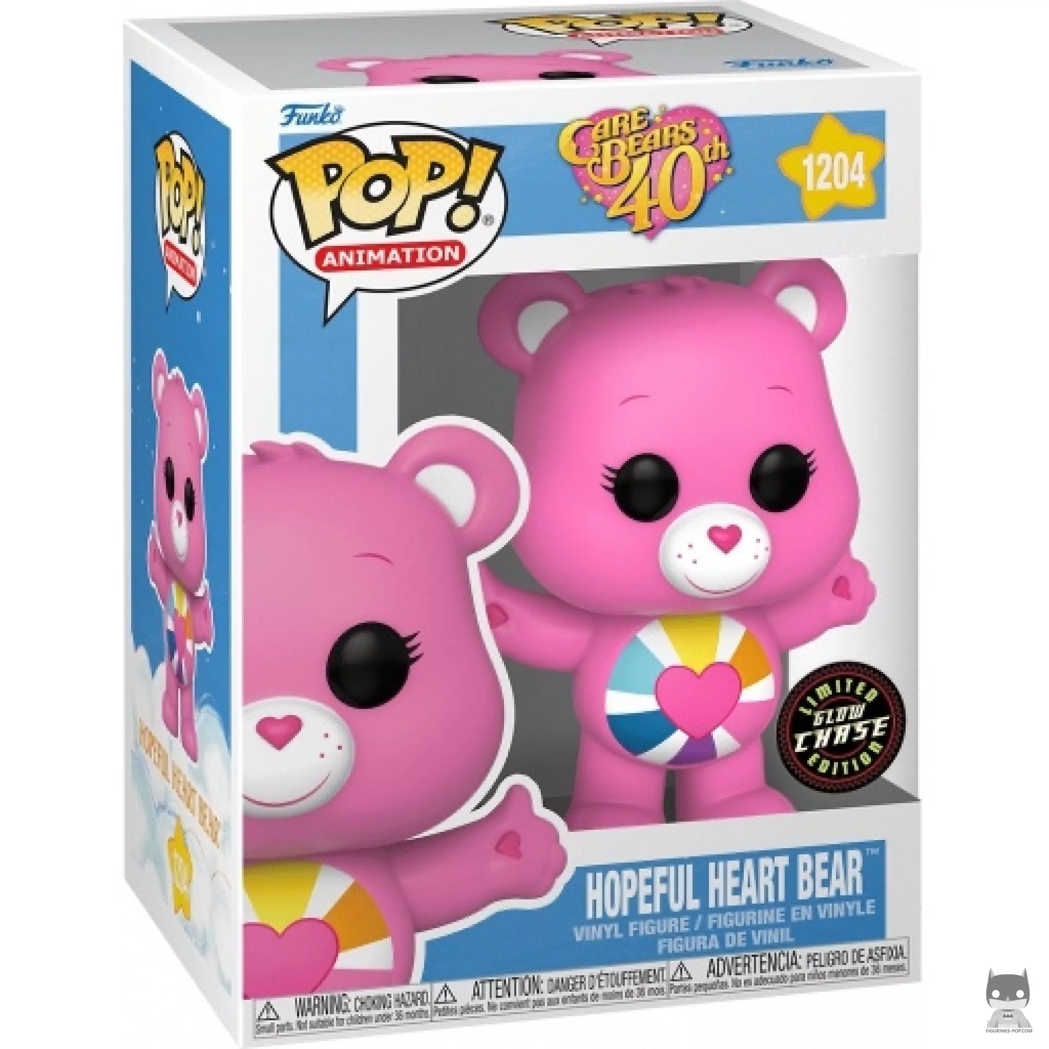 Figurine Funko POP Hopeful Heart Bear (Chase & Glow in the Dark) avec boîte