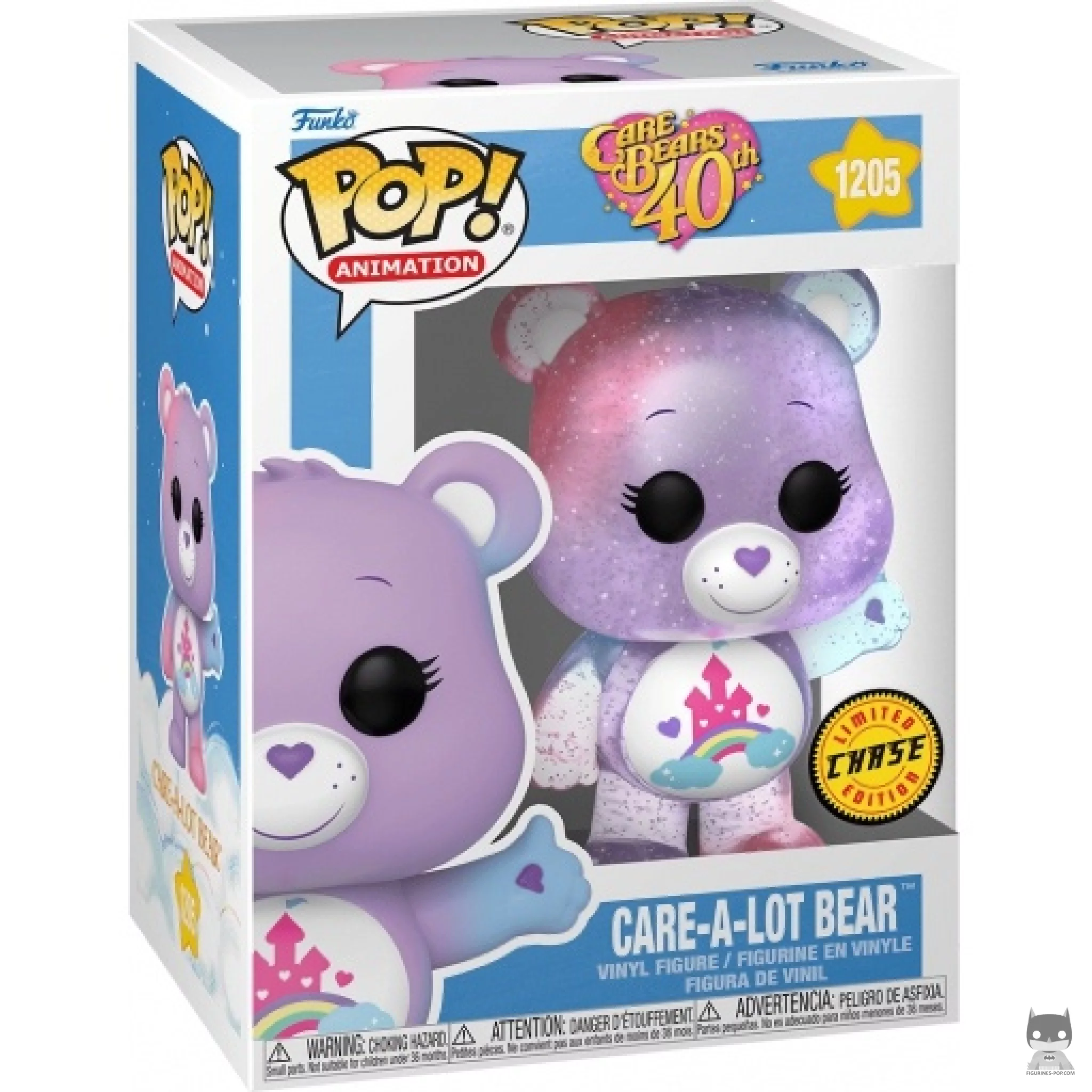 Figurine Funko POP Care-A-Lot Bear (Chase, Translucent & Glow in the Dark) avec boîte