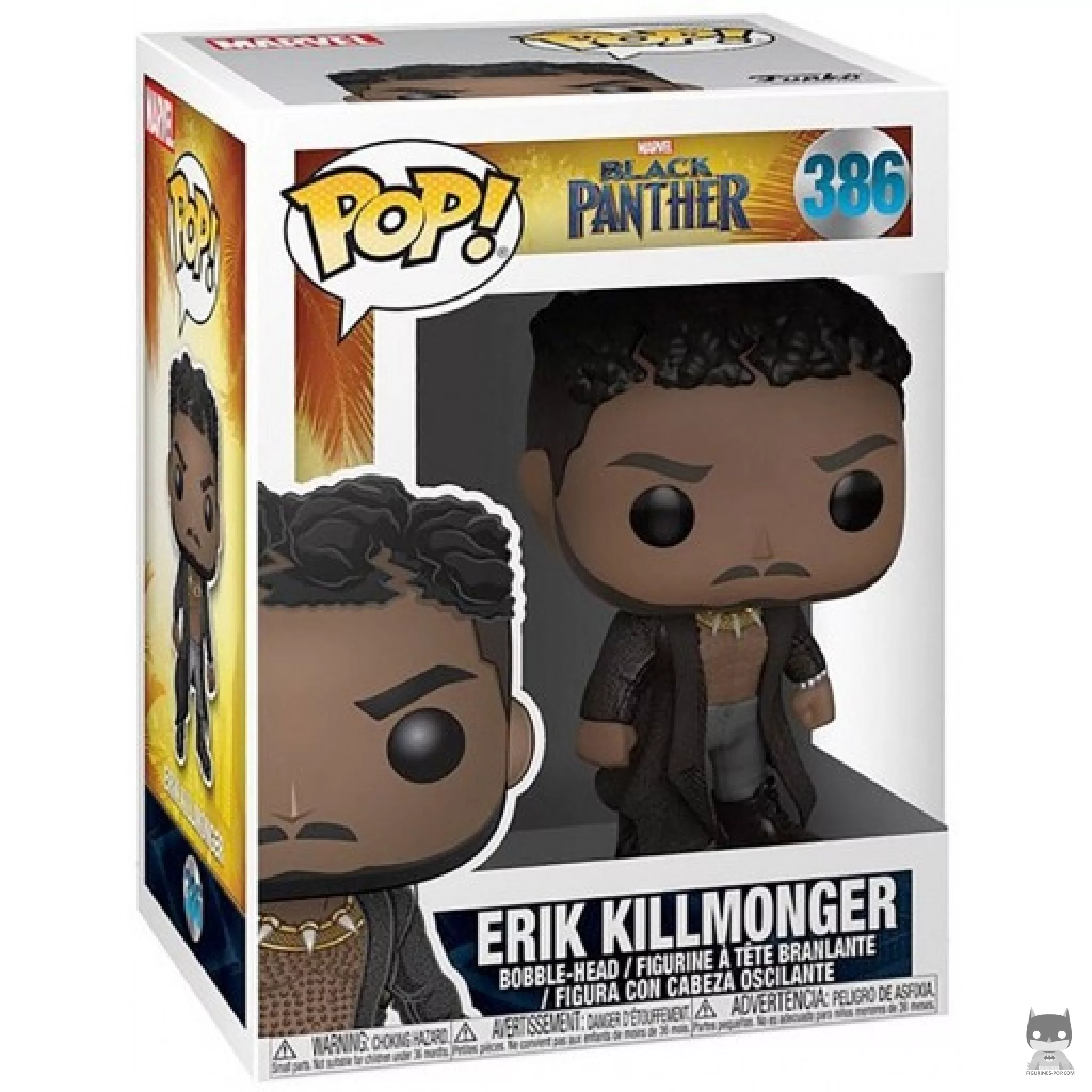 Figurine Funko POP Erik Killmonger avec Cicatrices avec boîte