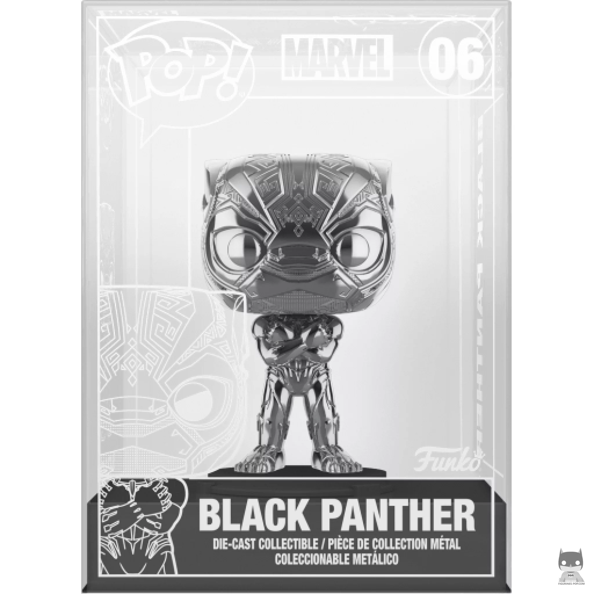 Figurine Funko POP Black Panther (Chase & Metallic) avec boîte