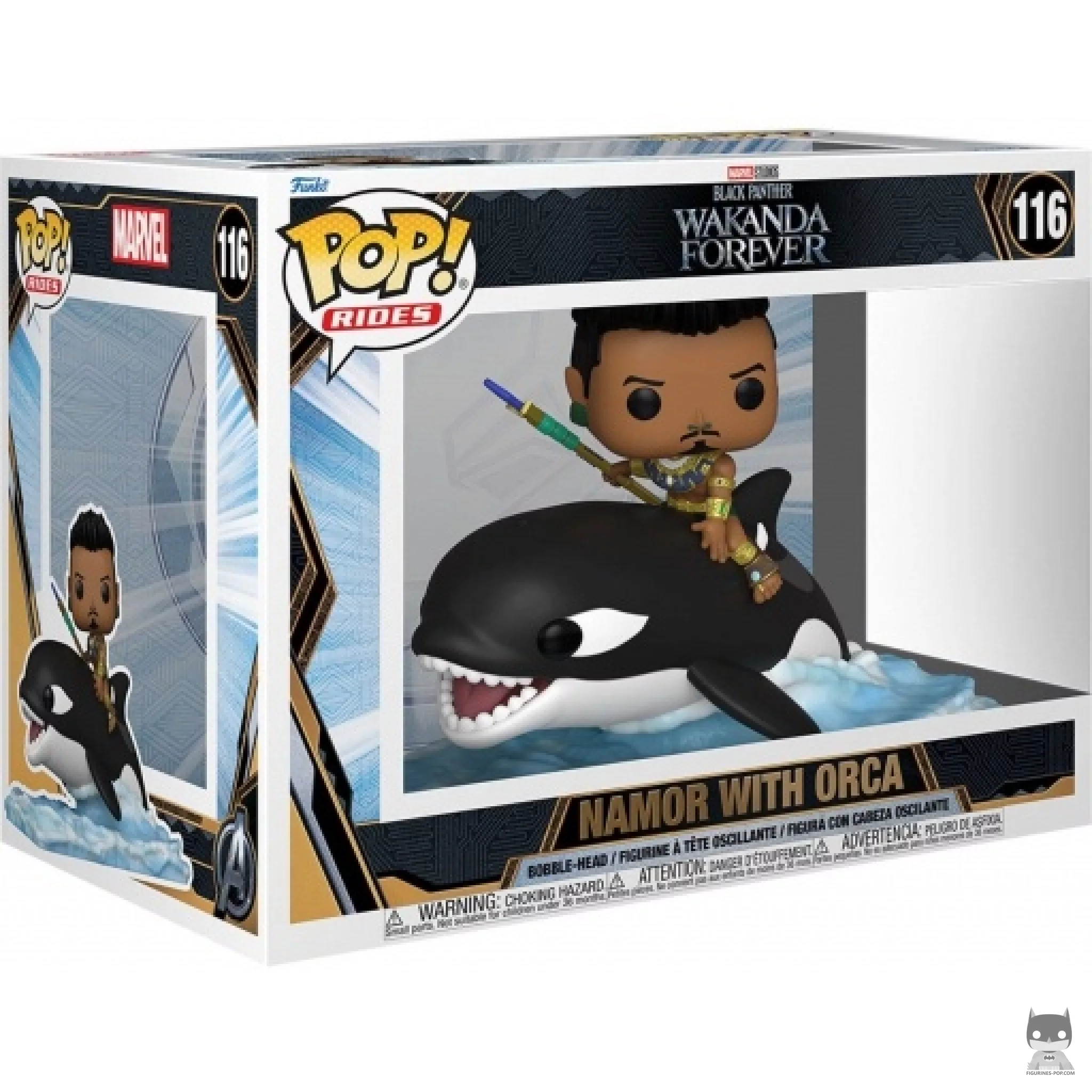 Figurine Funko POP Namor sur Orque avec boîte