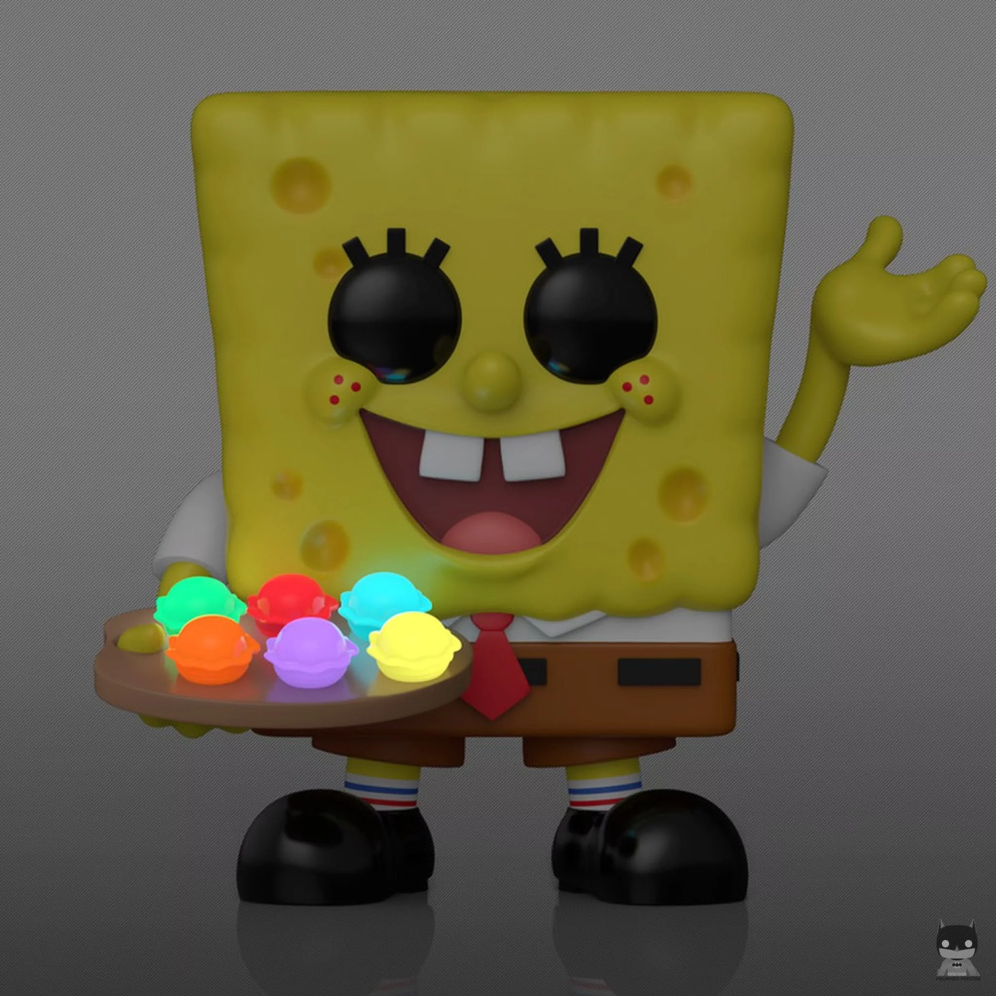 Figurine Funko POP Bob l'Éponge avec les Pâtés multicolores (Brille dans le noir) (Bob l'Eponge)