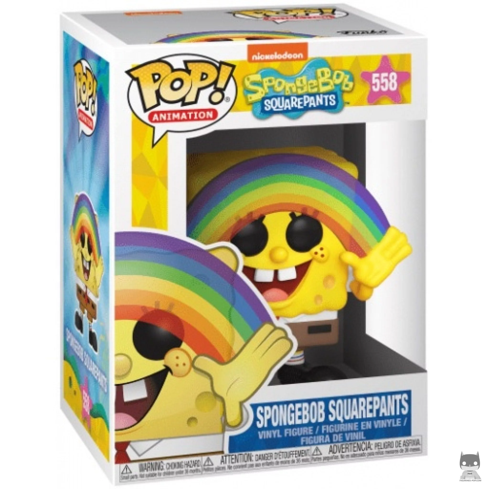 Figurine Funko POP Bob l'Eponge Arc-en-ciel avec boîte