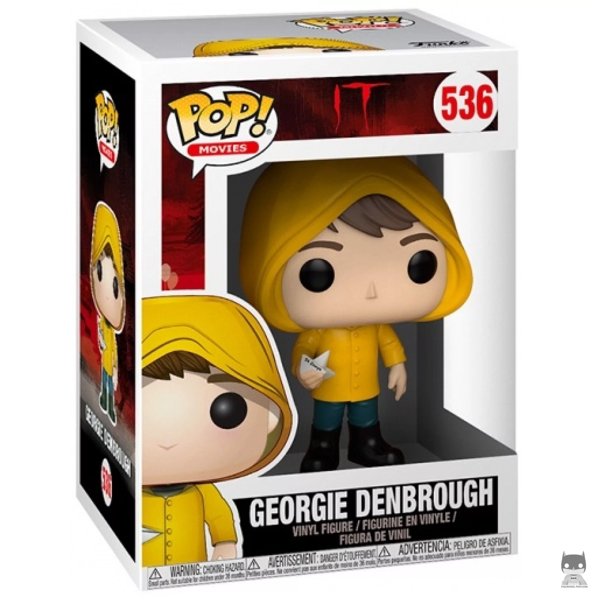 Figurine Funko POP Georgie Denbrough tenant bateau avec boîte