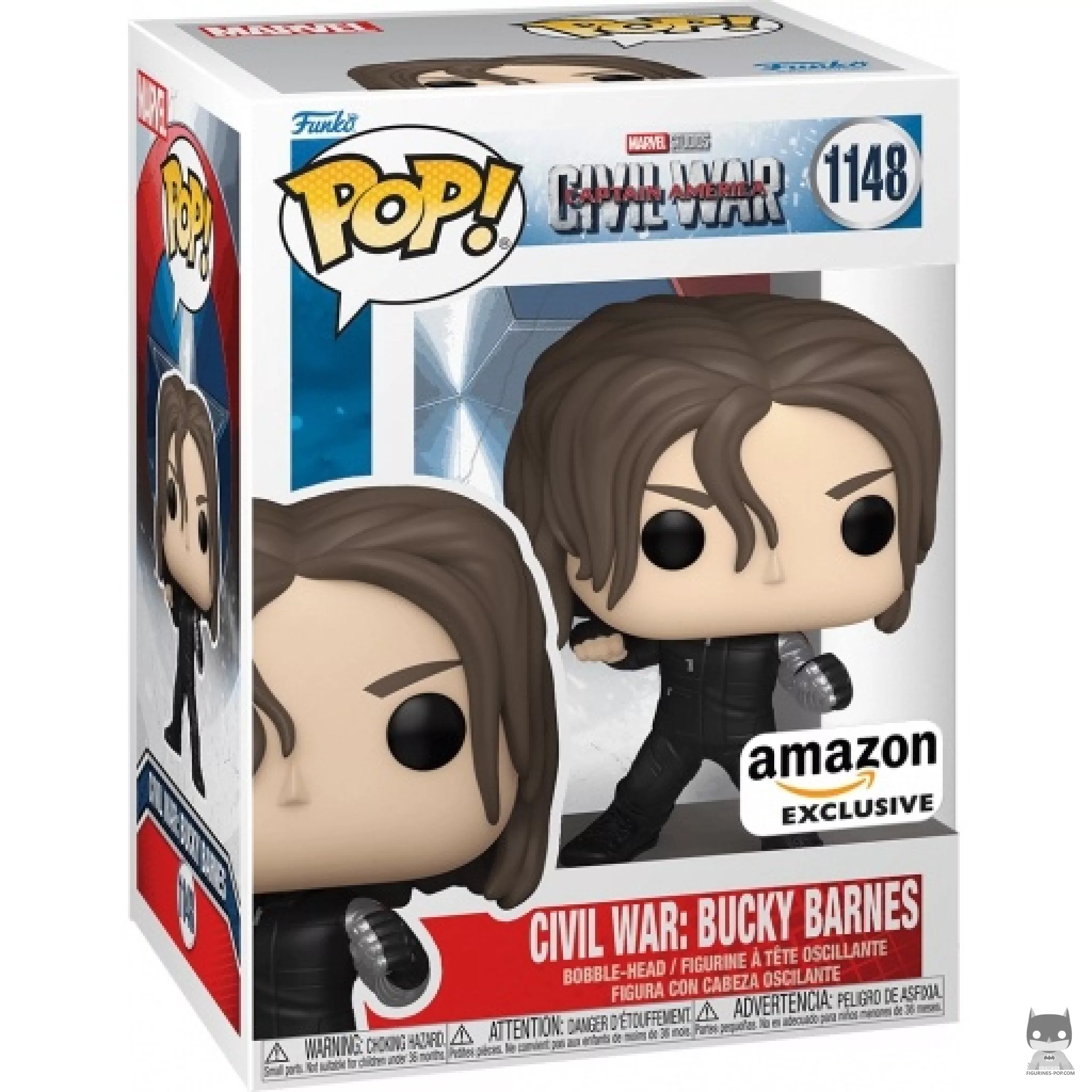 Figurine Funko POP Civil War : Bucky Barnes avec boîte