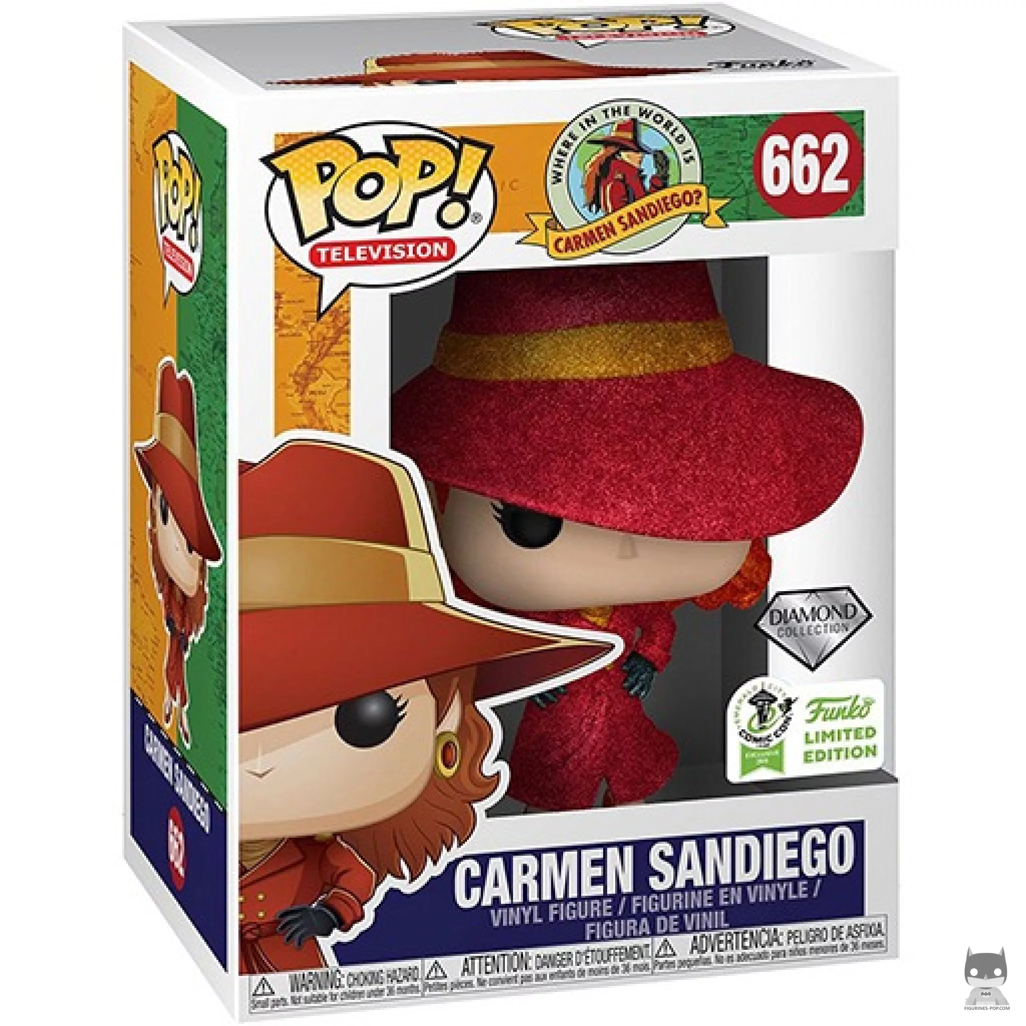 Figurine Funko POP Carmen Sandiego (Diamond Glitter) avec boîte