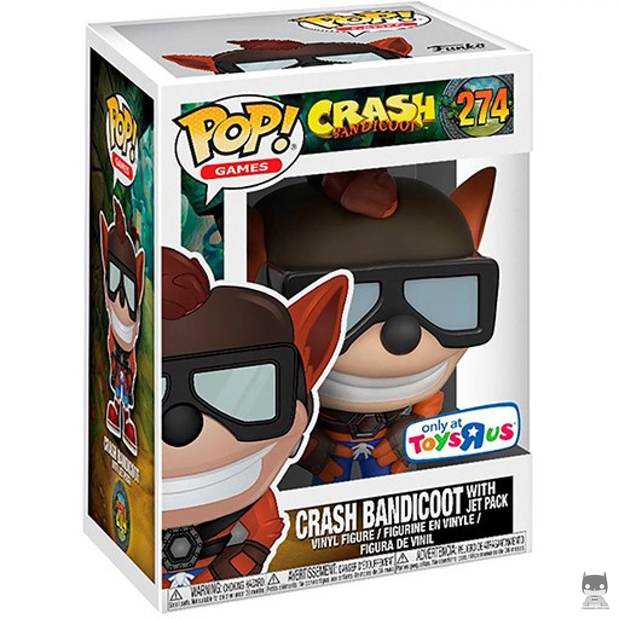 Figurine Funko POP Crash Bandicoot avec Jet Pack avec boîte