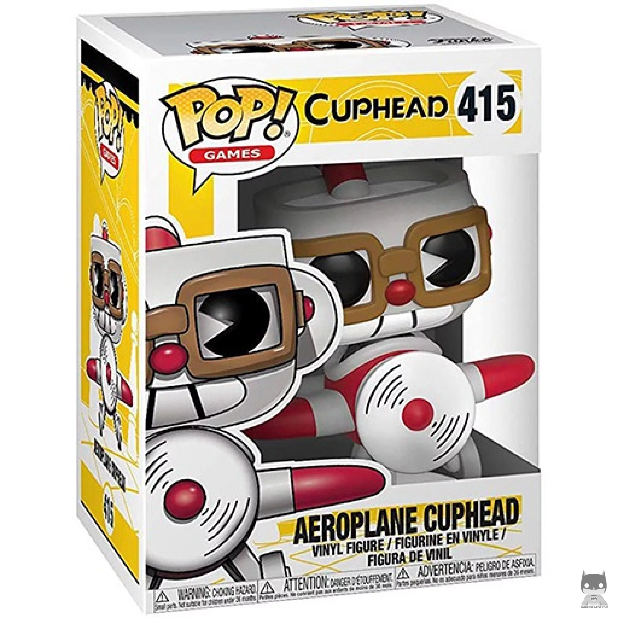 Figurine Funko POP Aeroplane Cuphead avec boîte