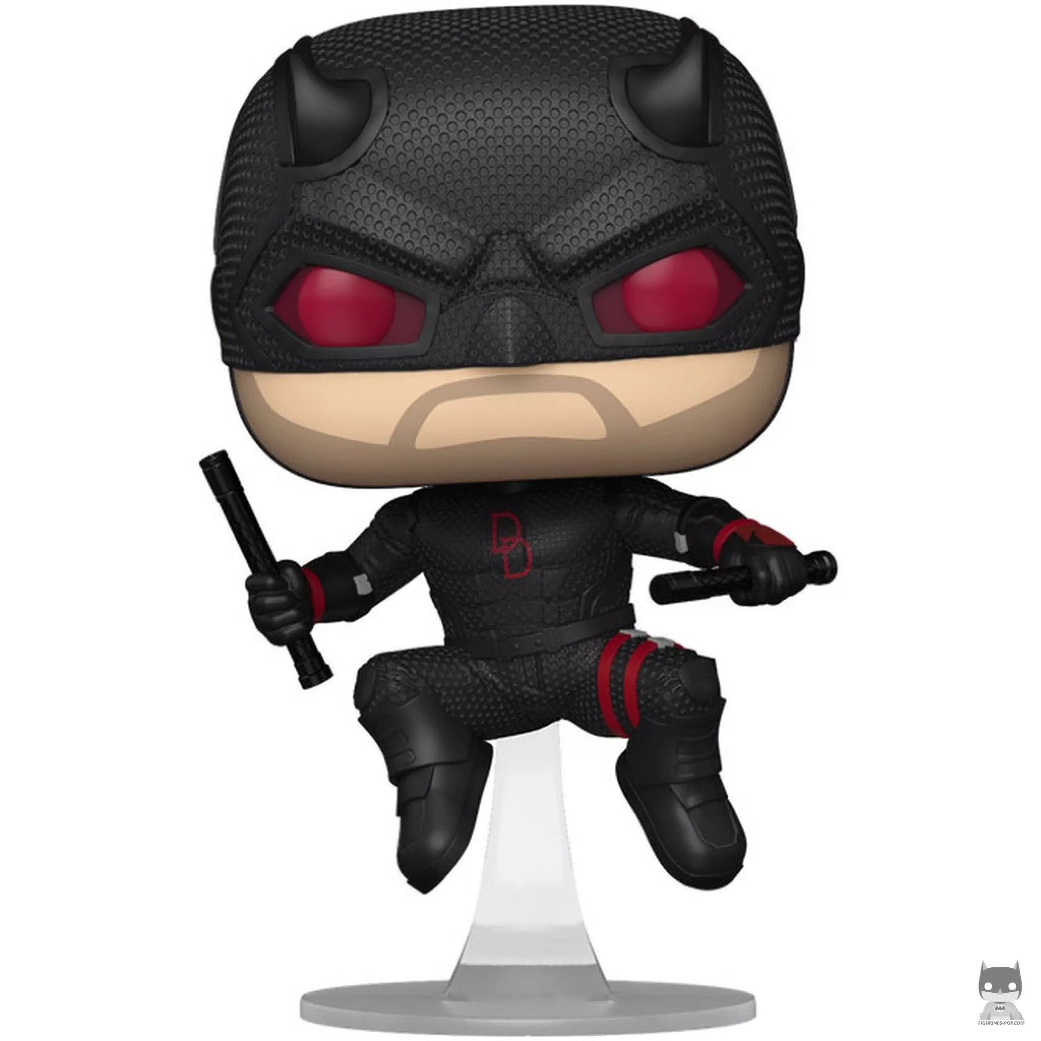 Figurine Funko POP Daredevil Combinaison Noire (Endommagé au combat) (Daredevil : Born Again)