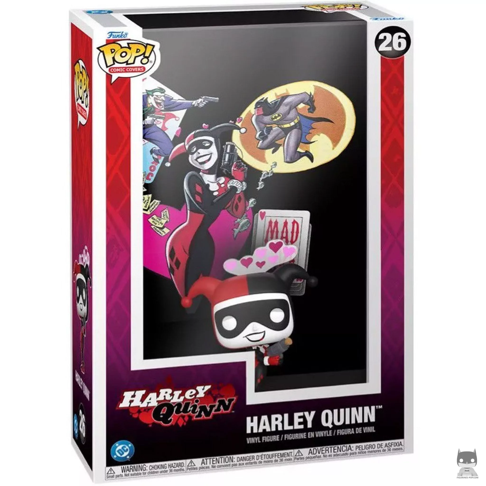 Figurine Funko POP Harley Quinn (Batman Adventures : Mad Love) (Comic Cover) avec boîte
