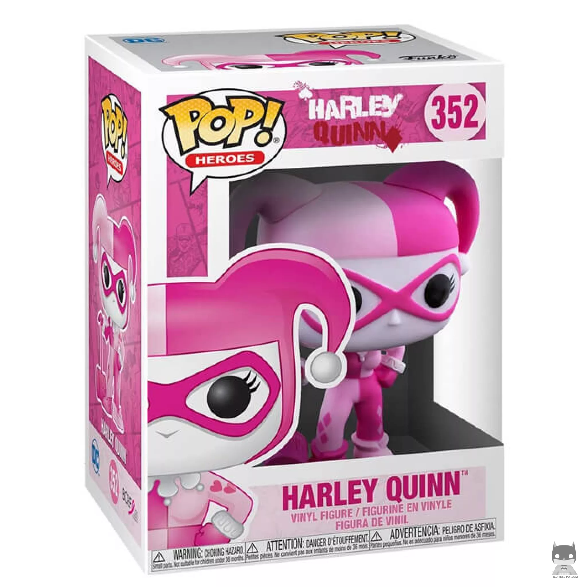 Figurine Funko POP Harley Quinn (Octobre Rose) avec boîte
