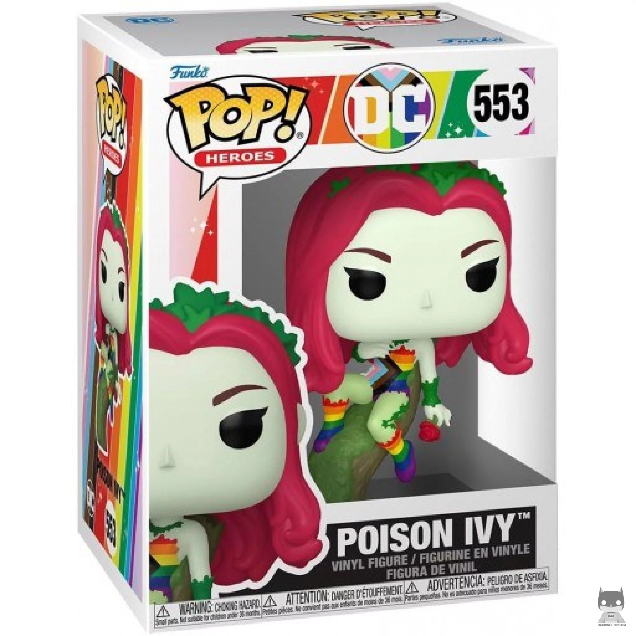 Figurine Funko POP Poison Ivy (Drapeau Arc-en-ciel) avec boîte