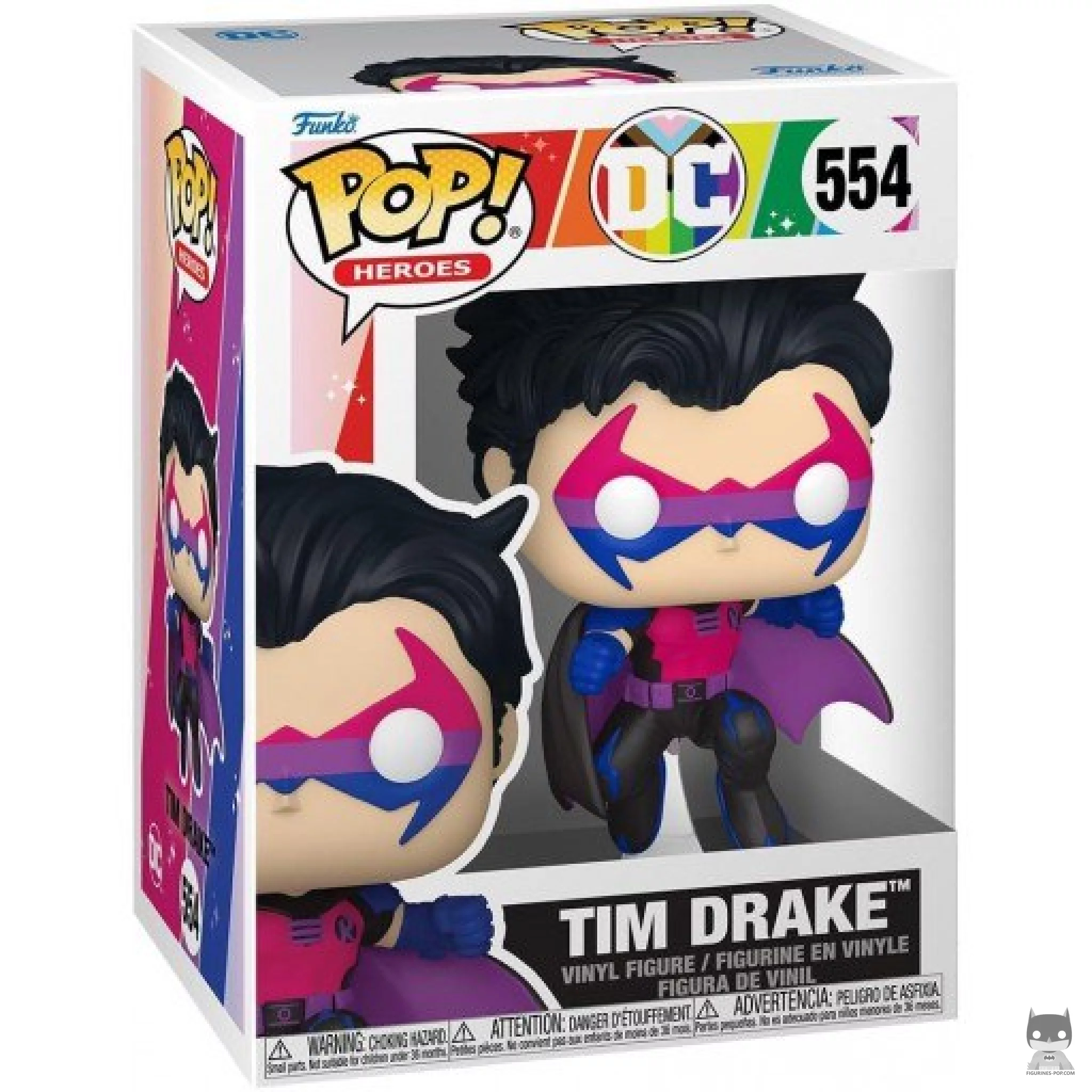 Figurine Funko POP Tim Drake (Drapeau Arc-en-ciel) avec boîte