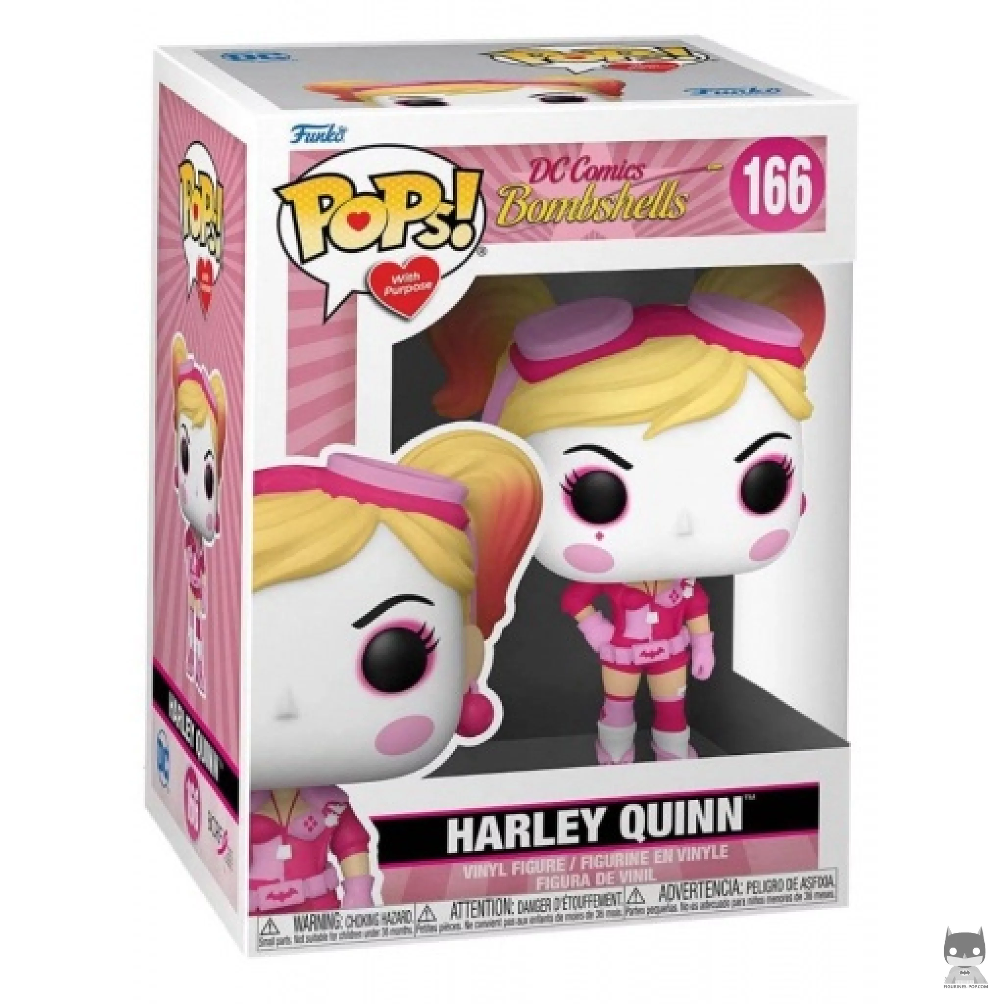 Figurine Funko POP Harley Quinn (Cancer du Sein) avec boîte