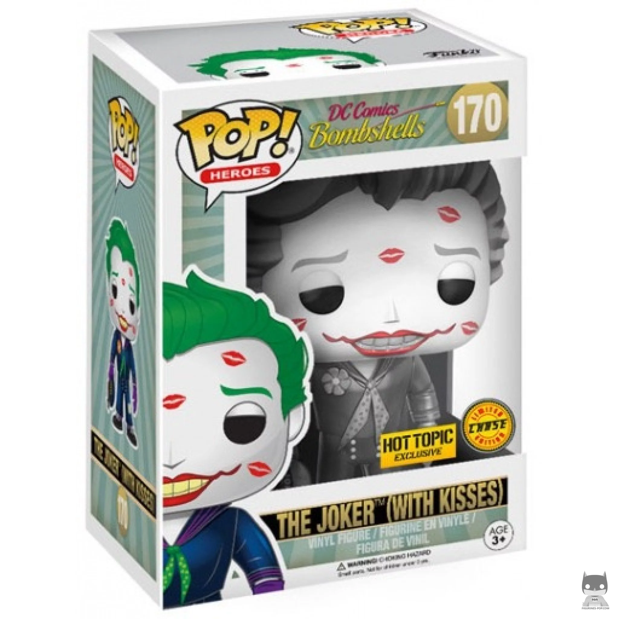 Figurine Funko POP Le Joker avec Bisous (Noir & Blanc) (DC Comics : Bombshells)