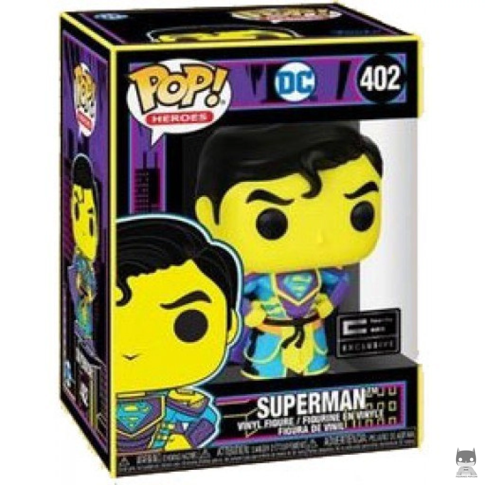 Figurine Funko POP Superman (Blacklight) avec boîte