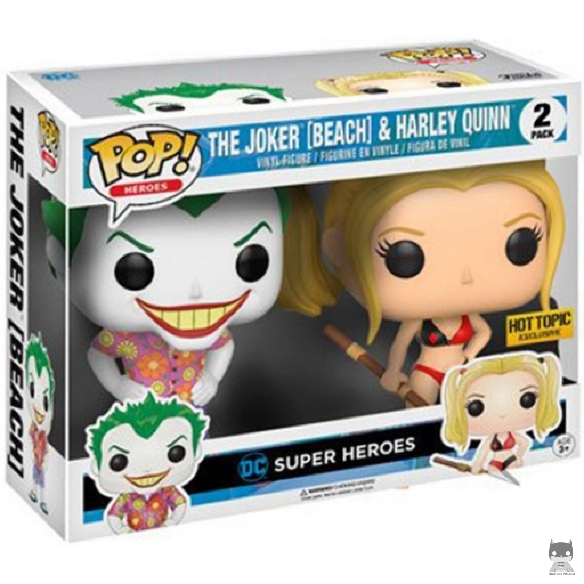 Figurine Funko POP Le Joker & Harley Quinn Plage avec boîte