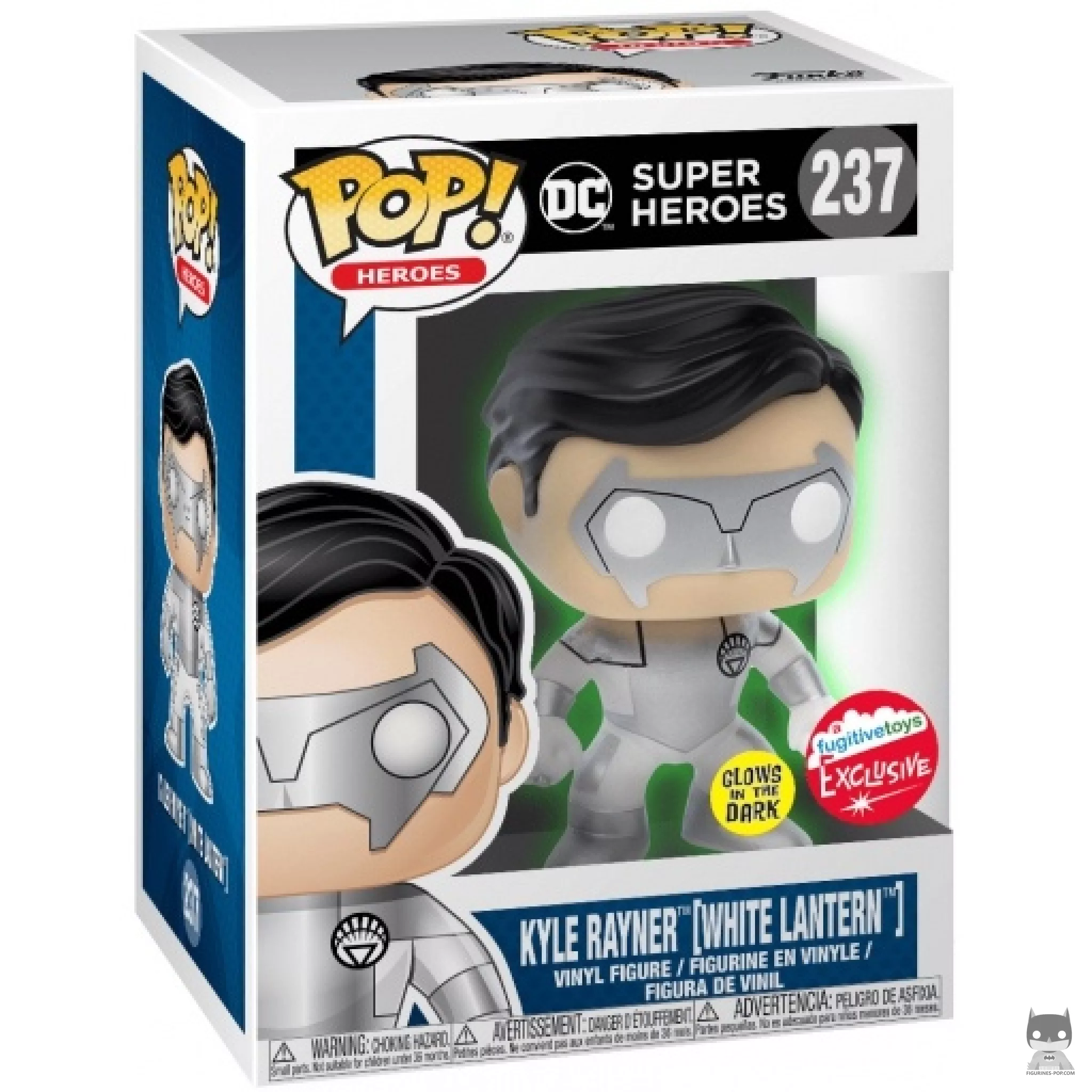 Figurine Funko POP Kyle Rayner White Lantern (Glow in the Dark) avec boîte