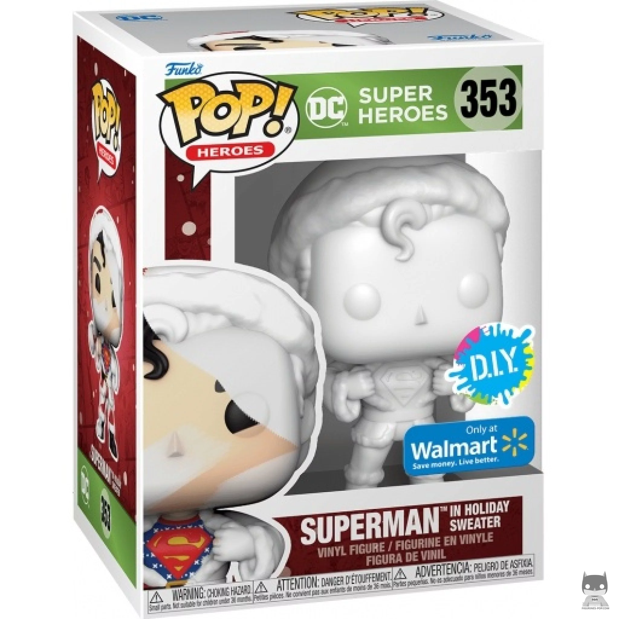 Figurine Funko POP Superman en pull de Noël (D.I.Y) avec boîte
