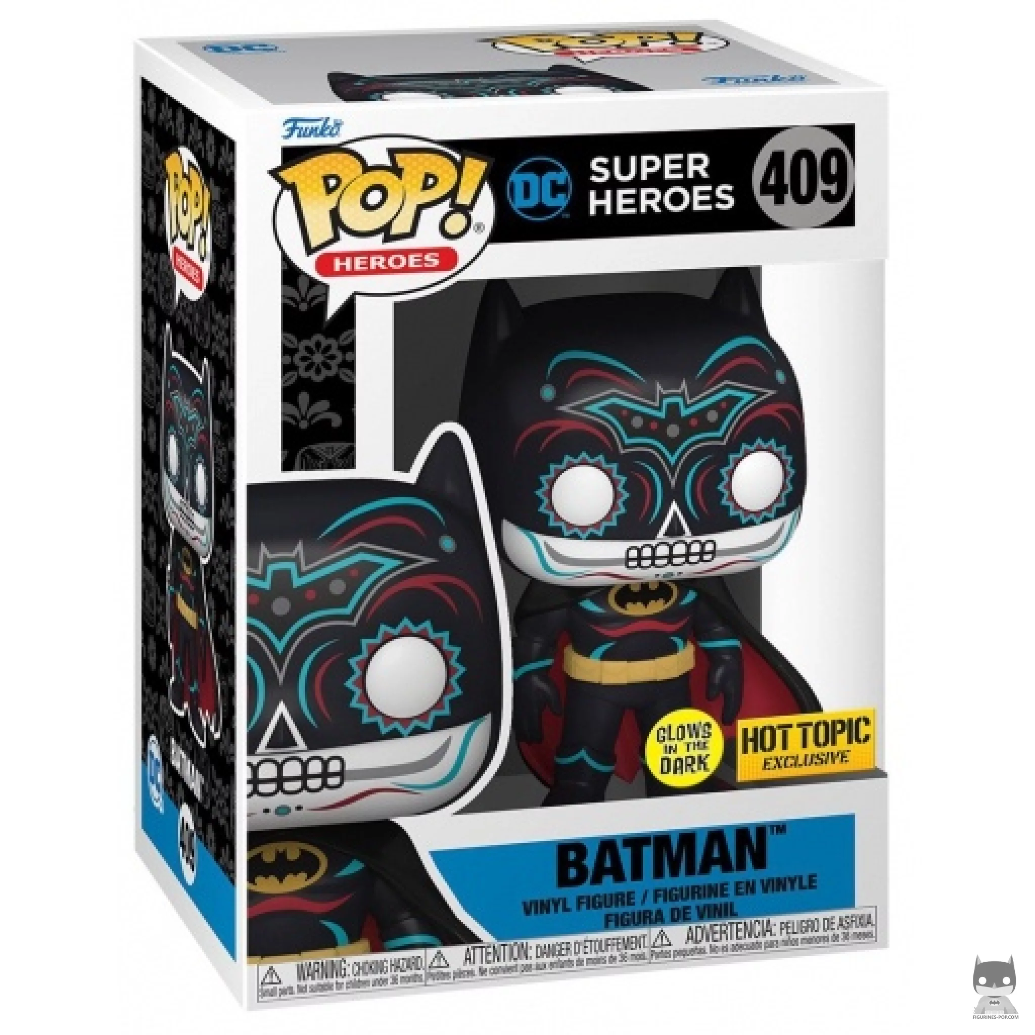 Figurine Funko POP Batman (Dia de los DC) (Glow in the Dark) avec boîte
