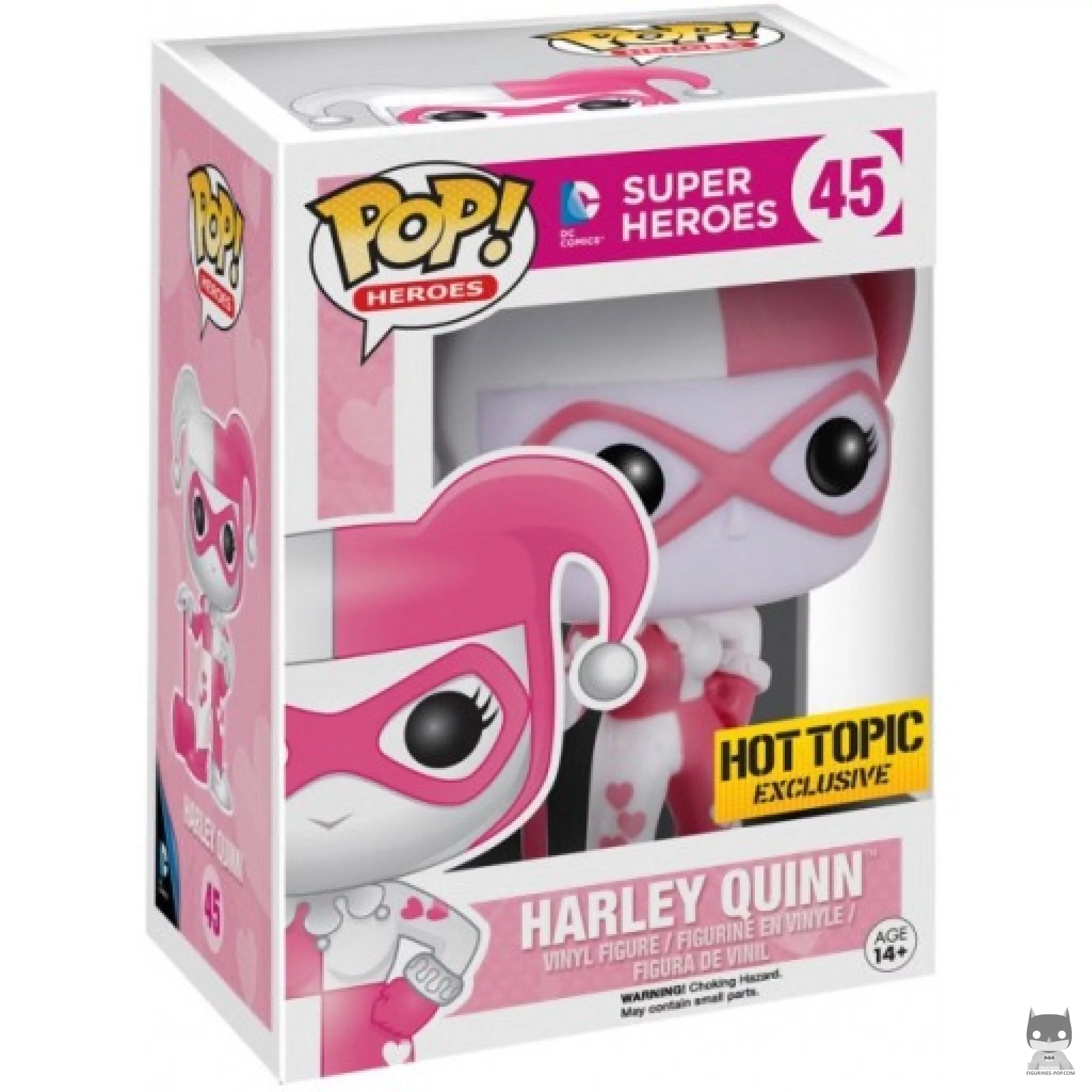 Figurine Funko POP Harley Quinn (Rose & Blanc) avec boîte