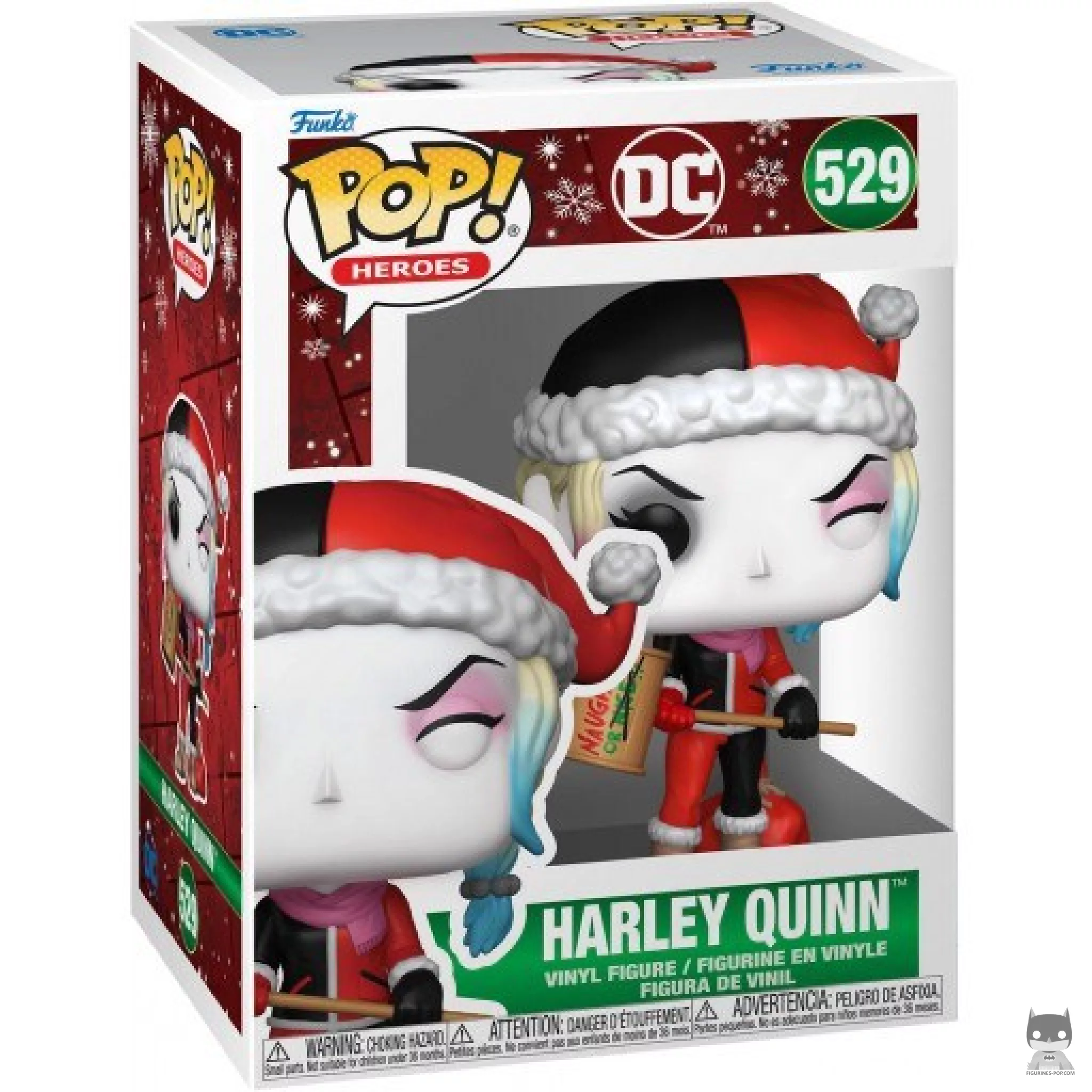 Figurine Funko POP Harley Quinn avec Maillet Naughty (Noël) avec boîte